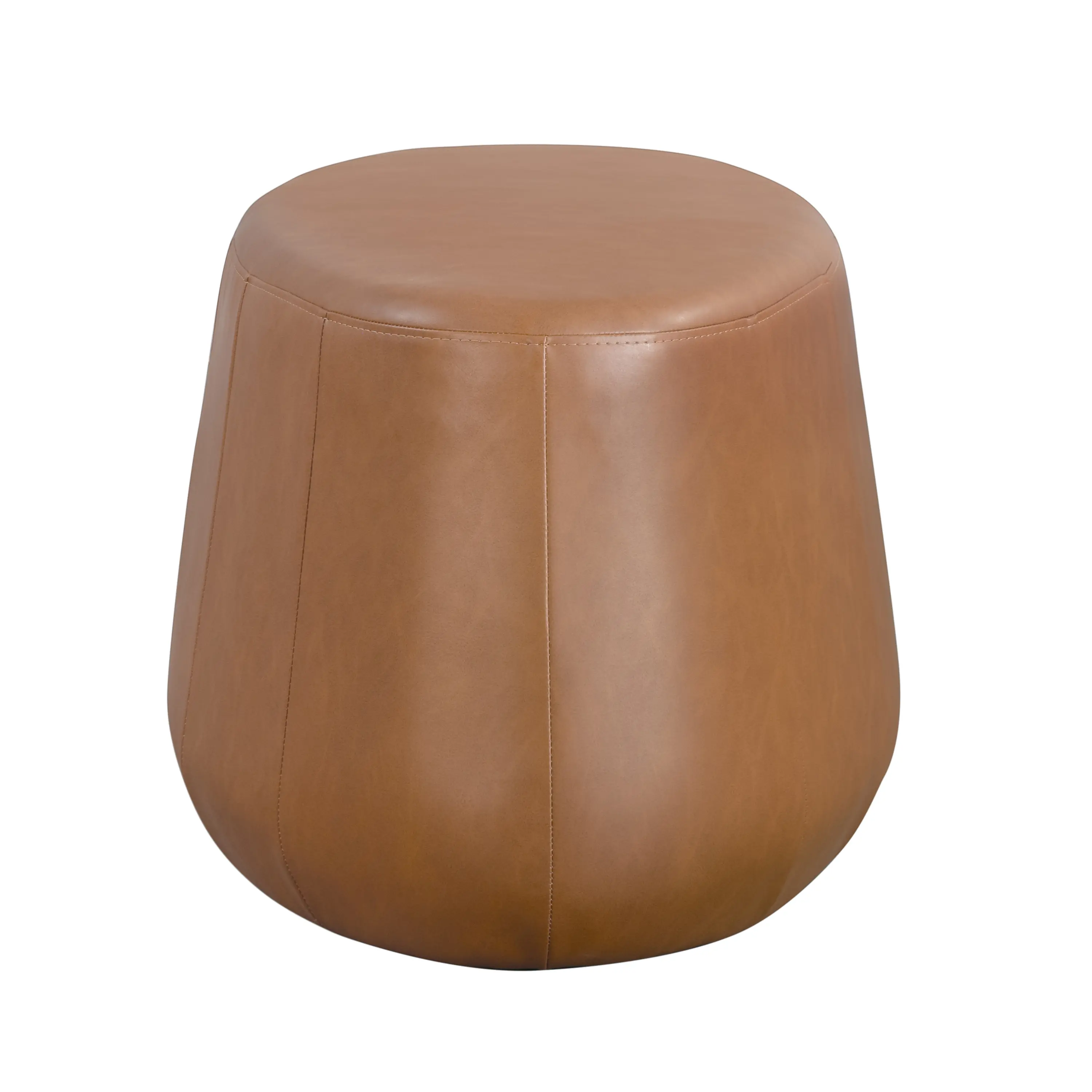510A017CAR Jackie Brown Faux Leather Oval Ottoman-8
