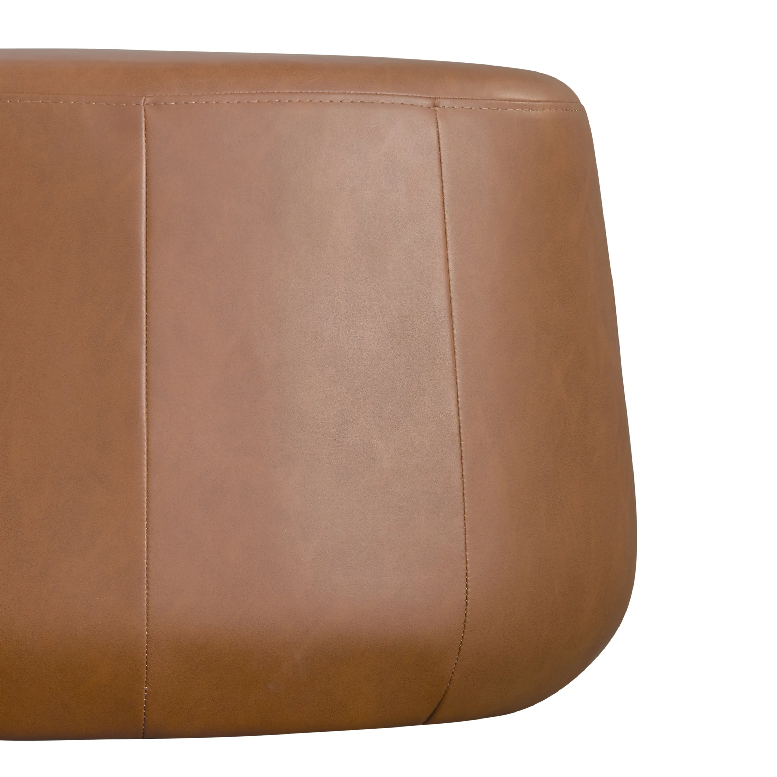 510A017CAR Jackie Brown Faux Leather Oval Ottoman-9