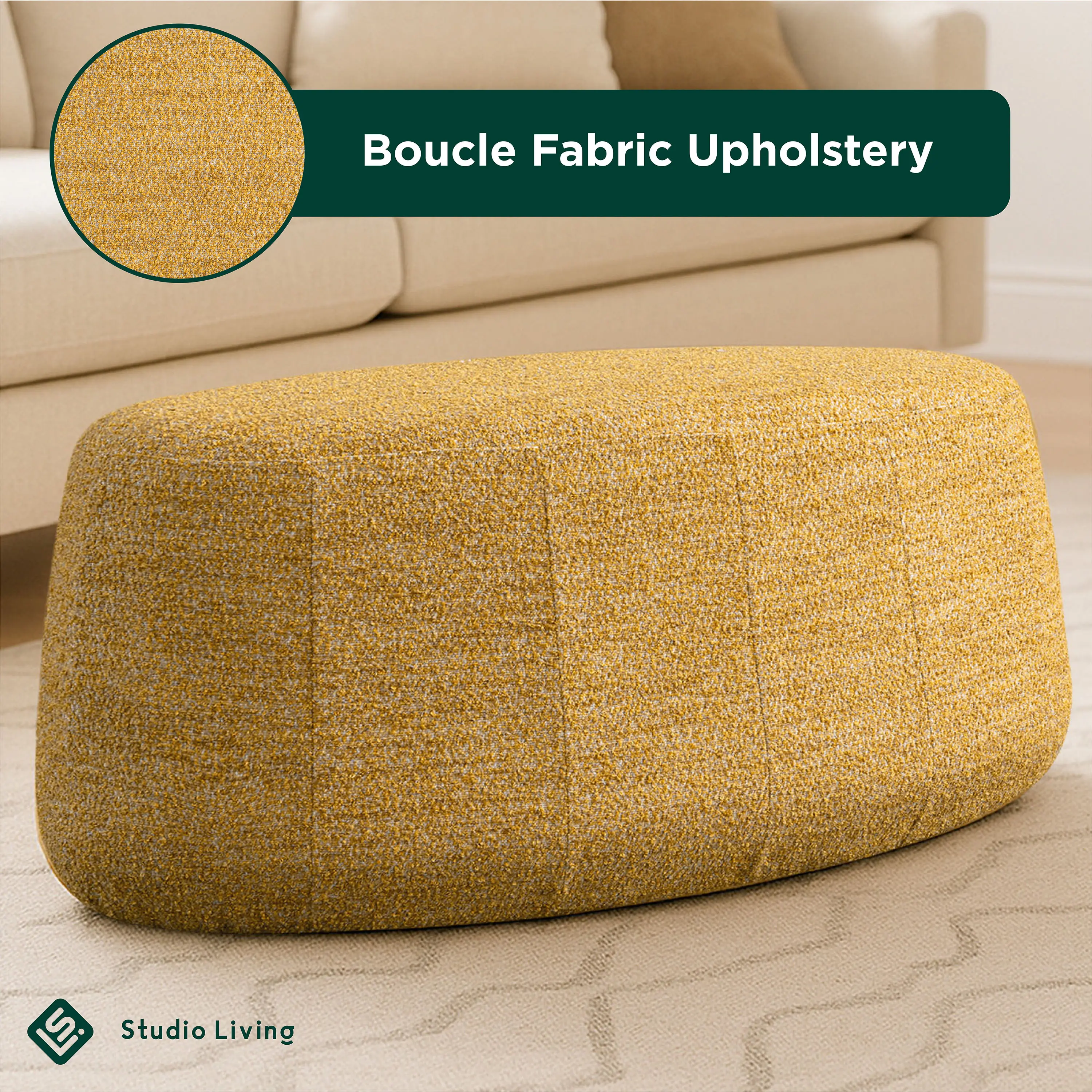 510A017MST Jackie Mustard Yellow Boucle Oval Ottoman-5