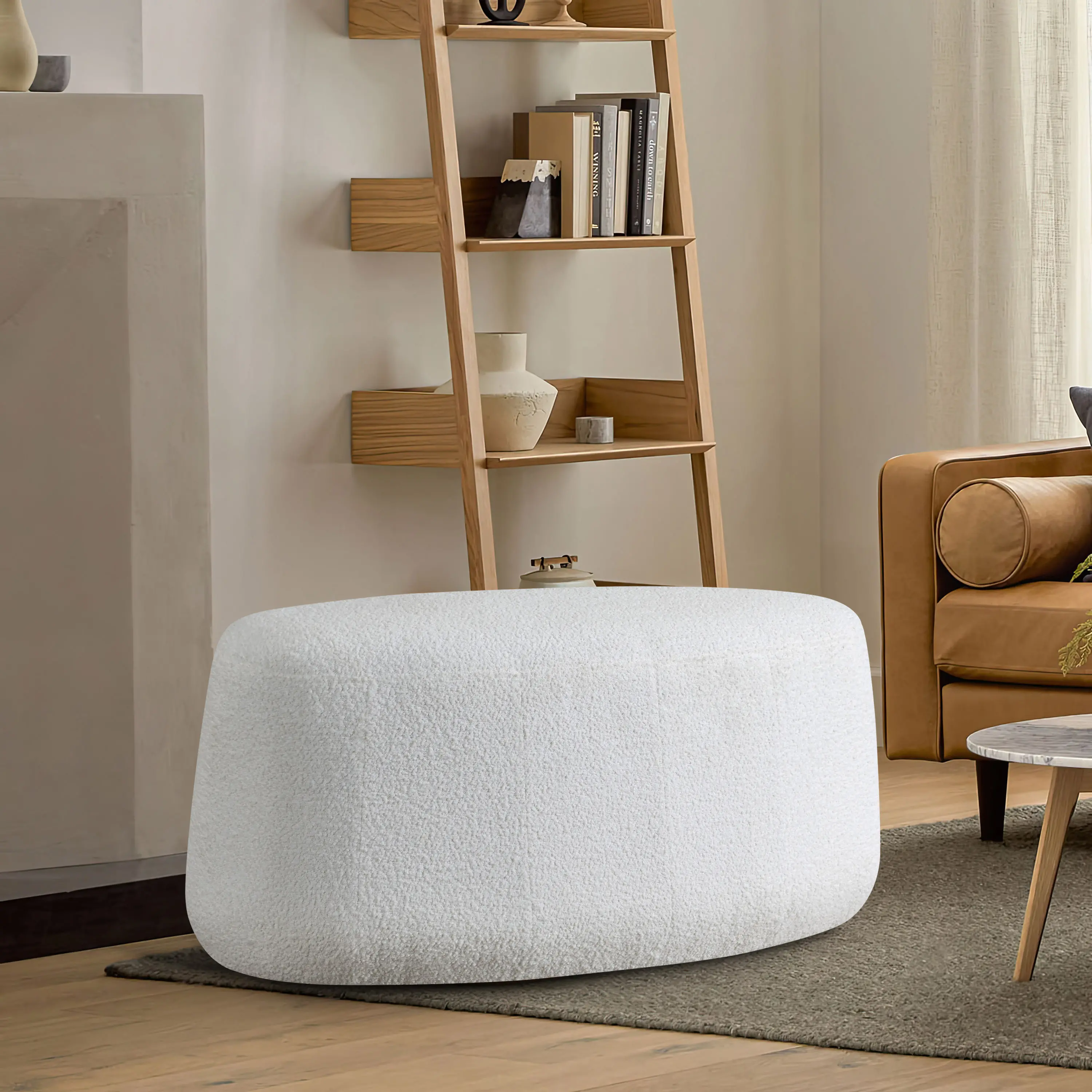510A017WHI Jackie White Boucle Oval Ottoman-1