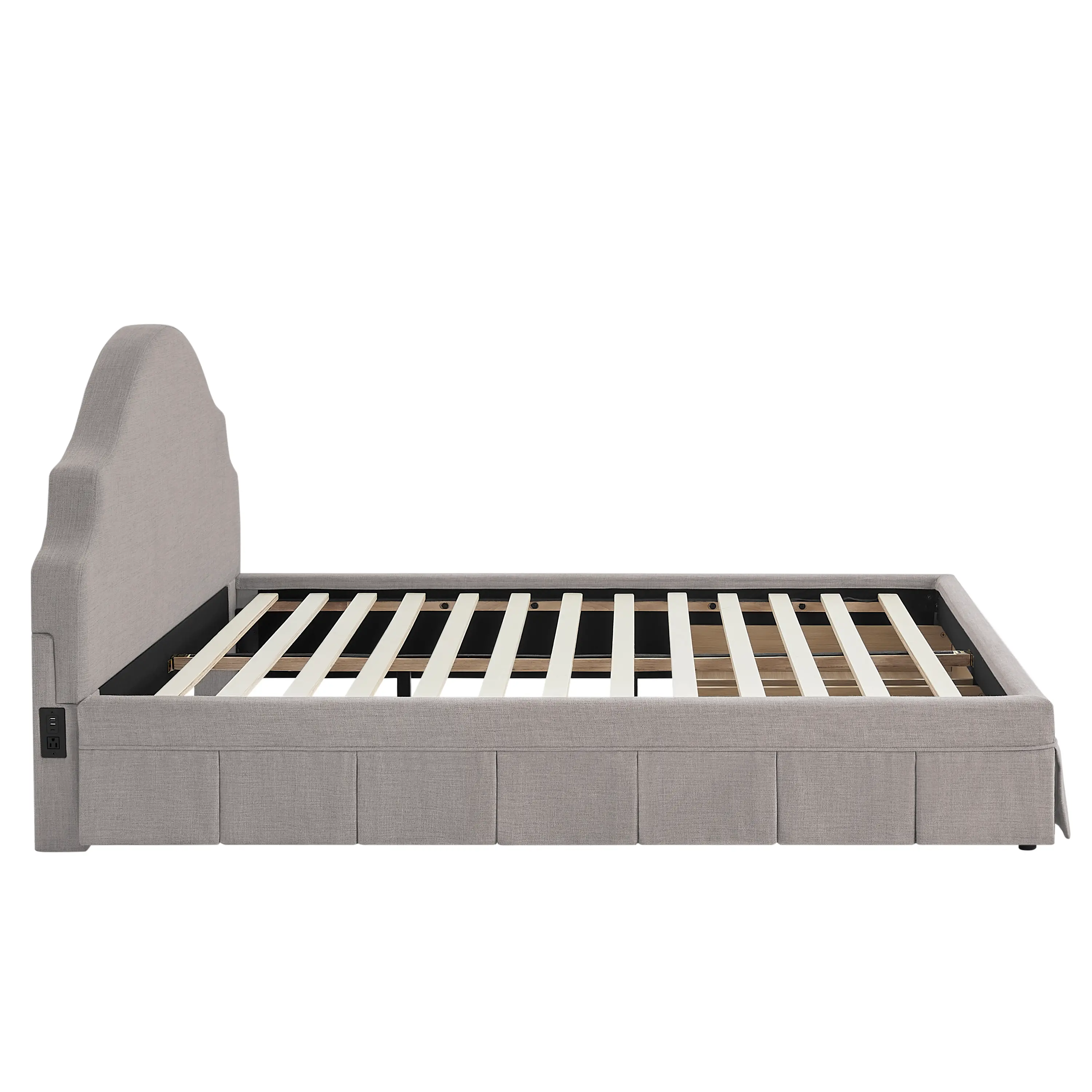 31QA009GRY-SET Darcy Gray Upholstered Queen Storage Bed-10