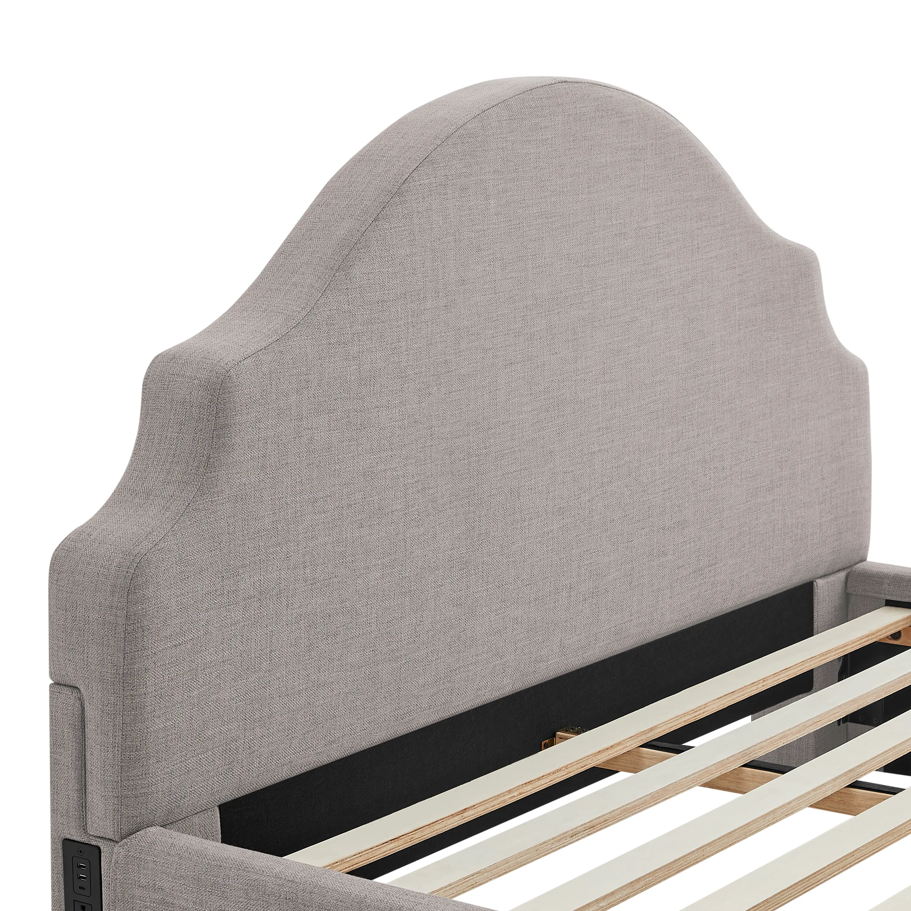 31QA009GRY-SET Darcy Gray Upholstered Queen Storage Bed-12