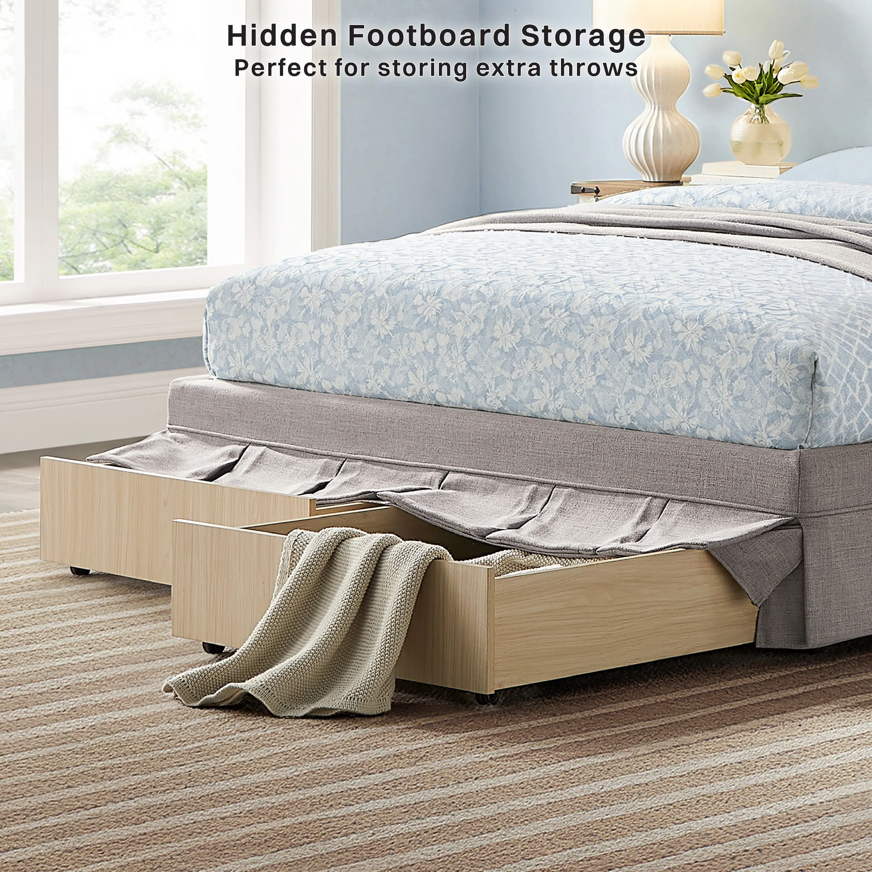 31QA009GRY-SET Darcy Gray Upholstered Queen Storage Bed-3