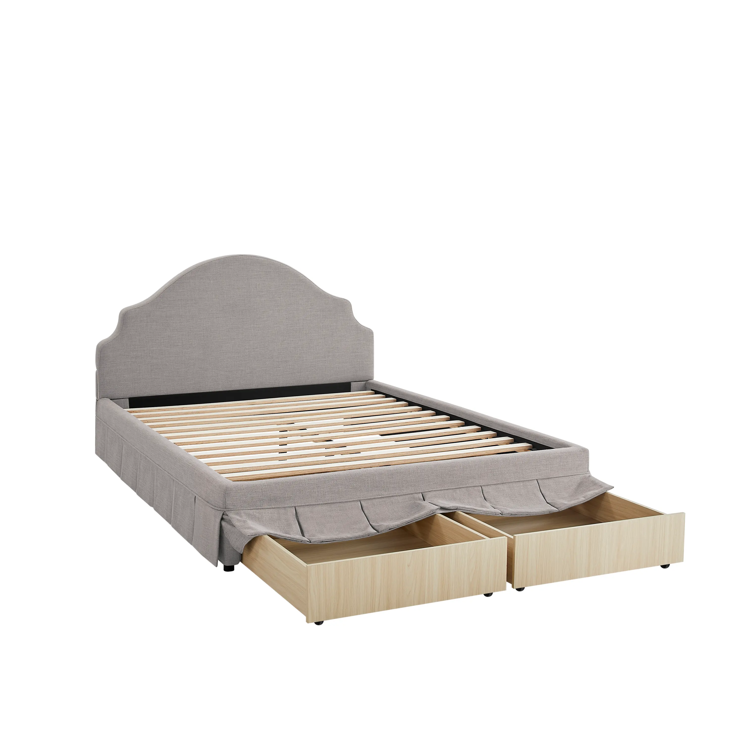 31QA009GRY-SET Darcy Gray Upholstered Queen Storage Bed-8