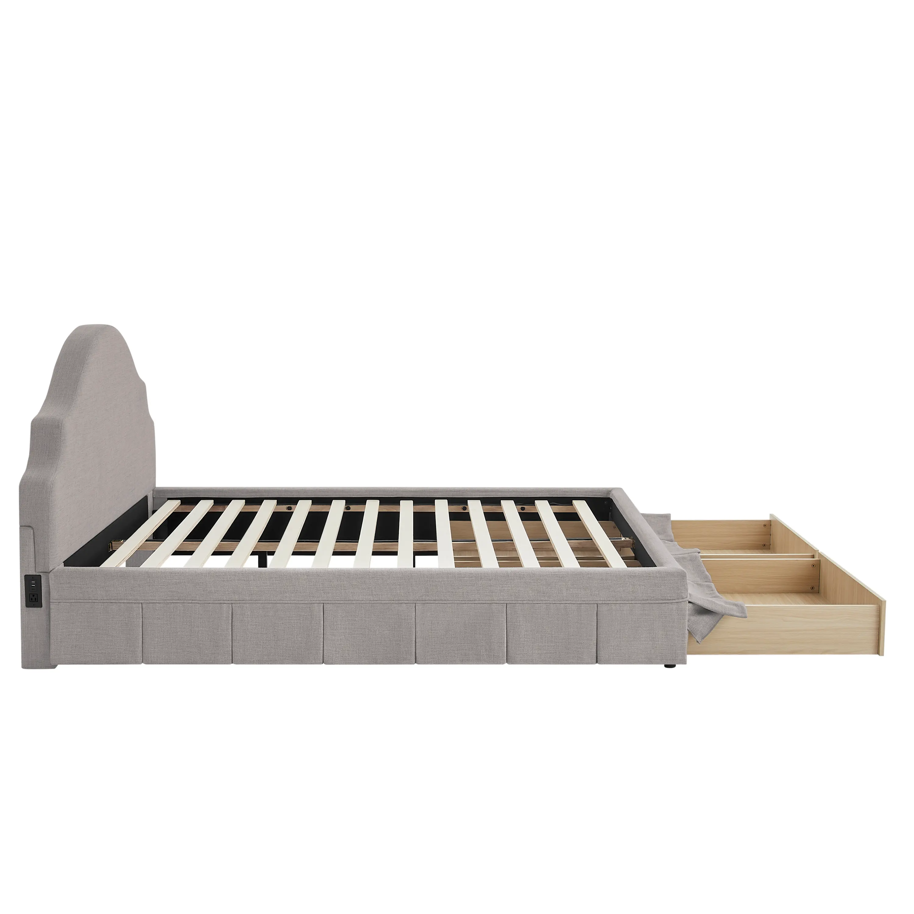 31QA009GRY-SET Darcy Gray Upholstered Queen Storage Bed-9