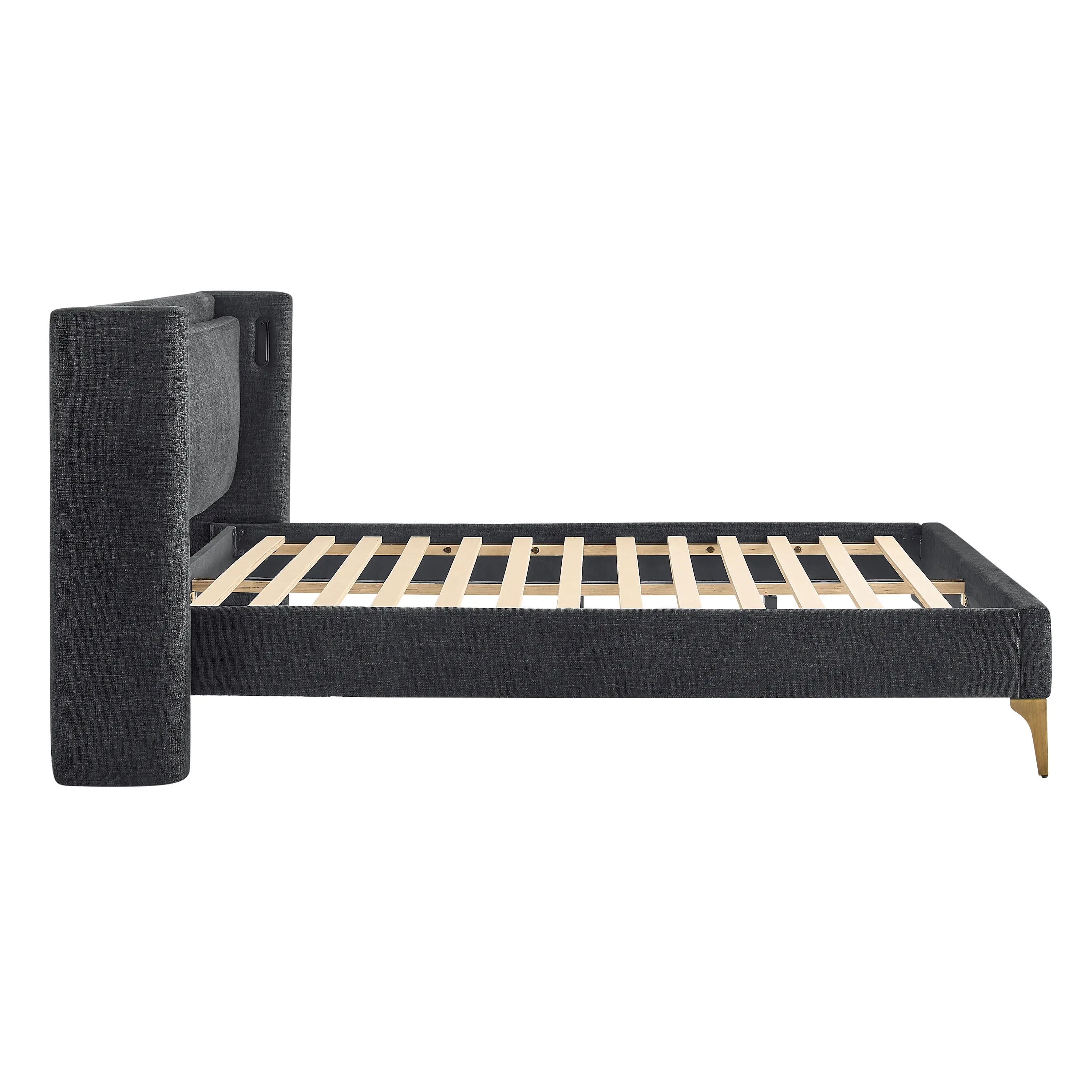 31KA008BLK-SET Hanna Black Upholstered Wingback King Bed-8