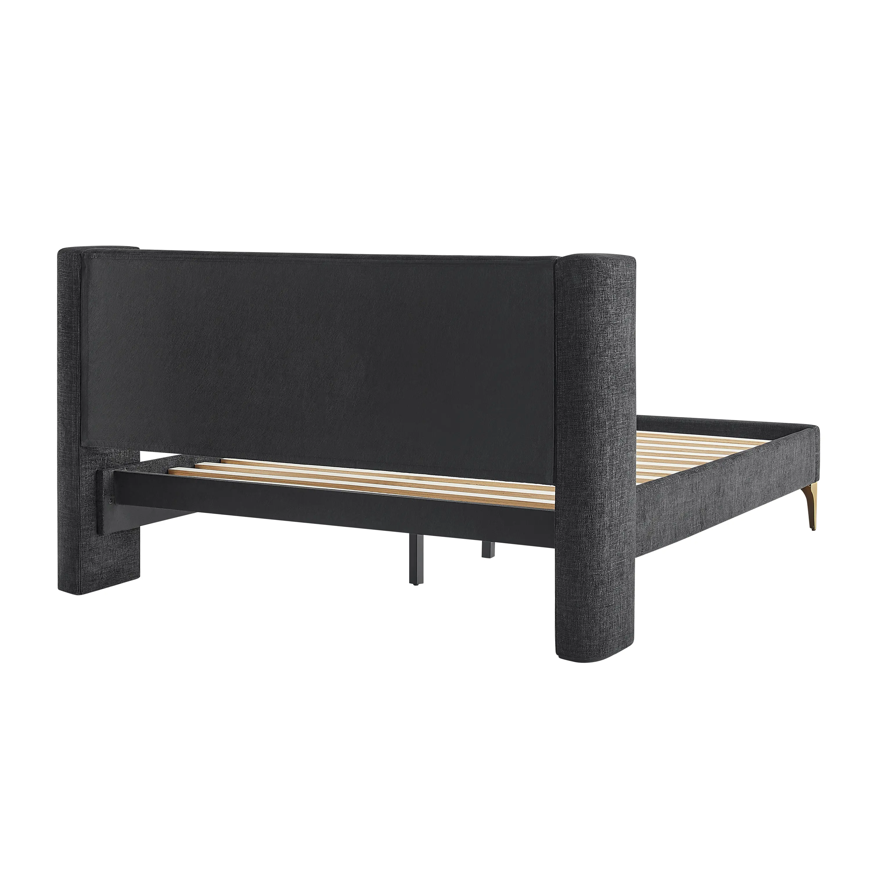 31KA008BLK-SET Hanna Black Upholstered Wingback King Bed-9