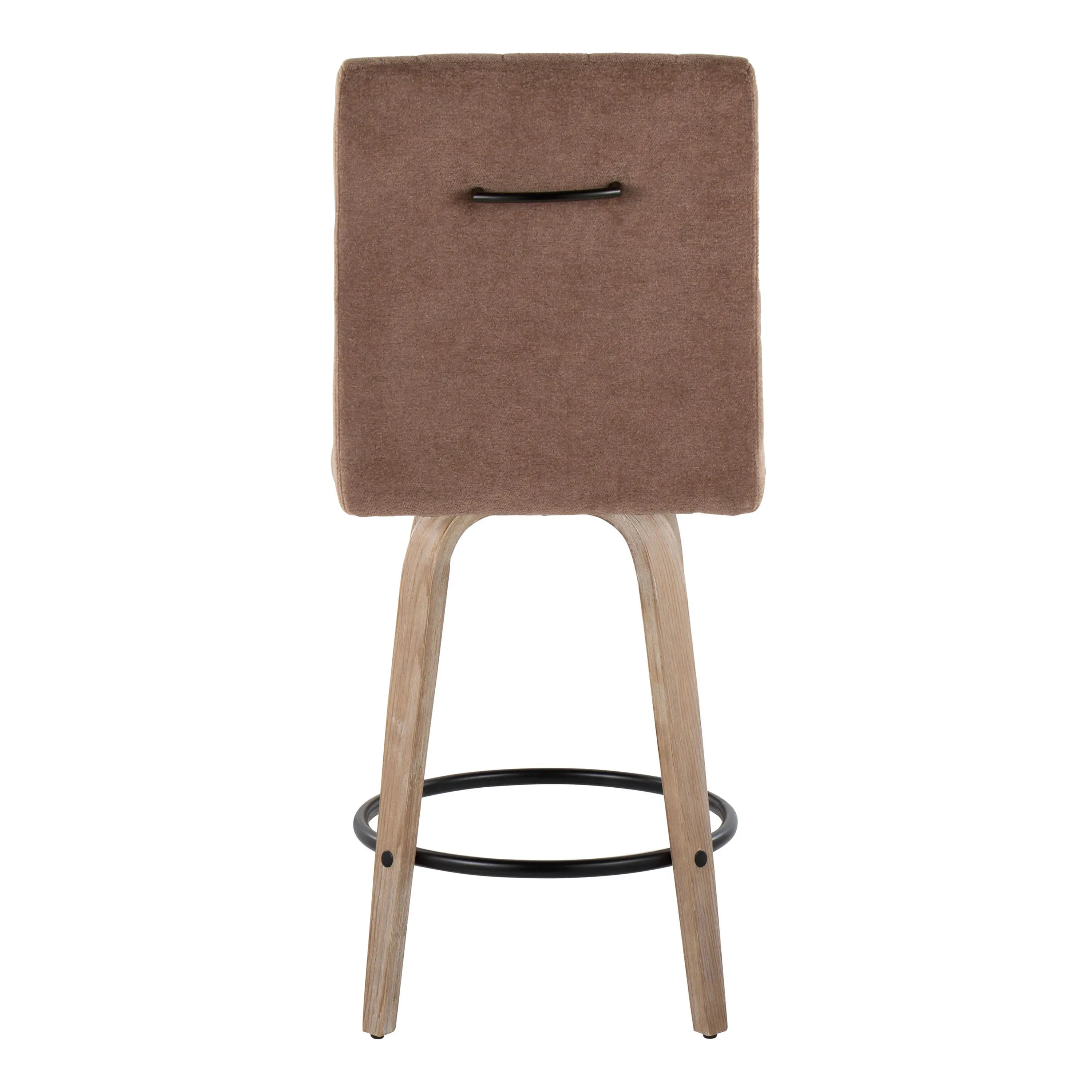 B26-HANKFB-GRTZQ2 WWBN2 Hank 26 Brown and Whitewashed Swivel Counter Stools - Set of 2-7