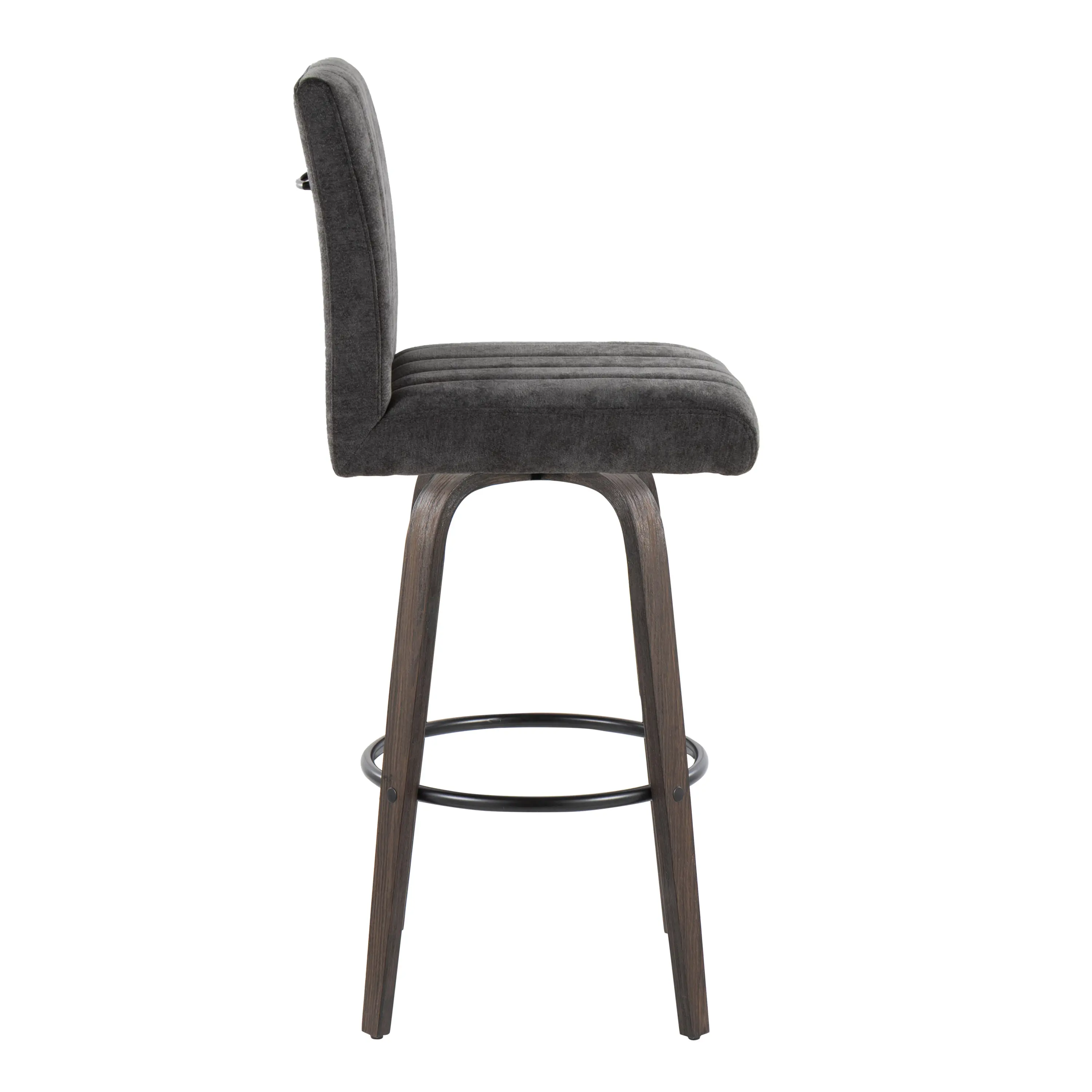 B30-HANKFB-GRTZQ2 BNBK2 Hank 30 Black and Brown Swivel Barstools - Set of 2-5