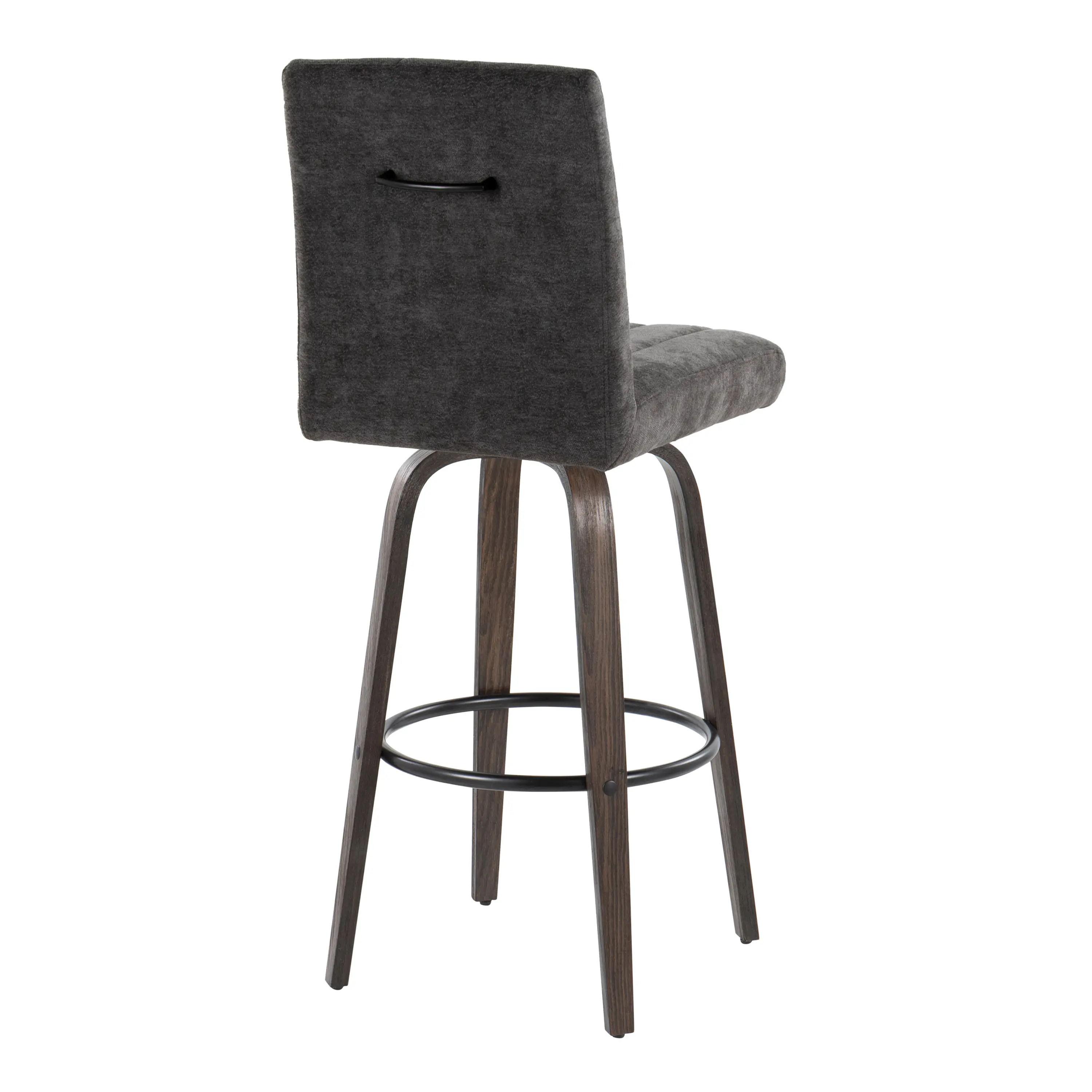 B30-HANKFB-GRTZQ2 BNBK2 Hank 30 Black and Brown Swivel Barstools - Set of 2-6