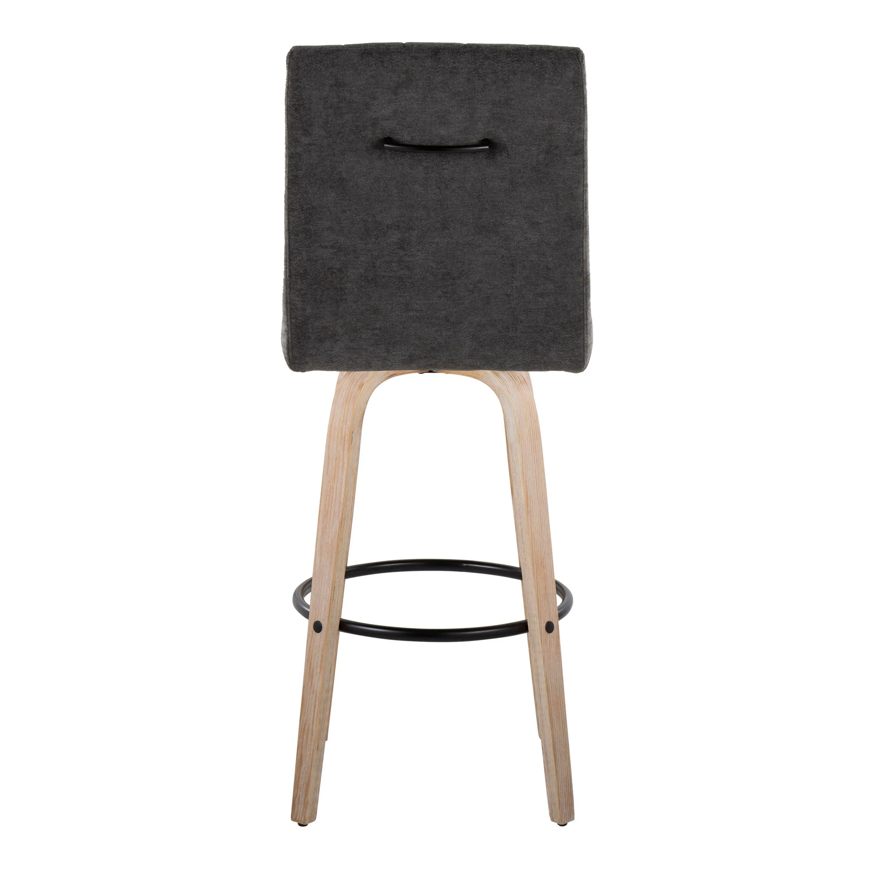 B30-HANKFB-GRTZQ2 WWBK2 Hank 30 Black and Whitewashed Swivel Barstools - Set of 2-7