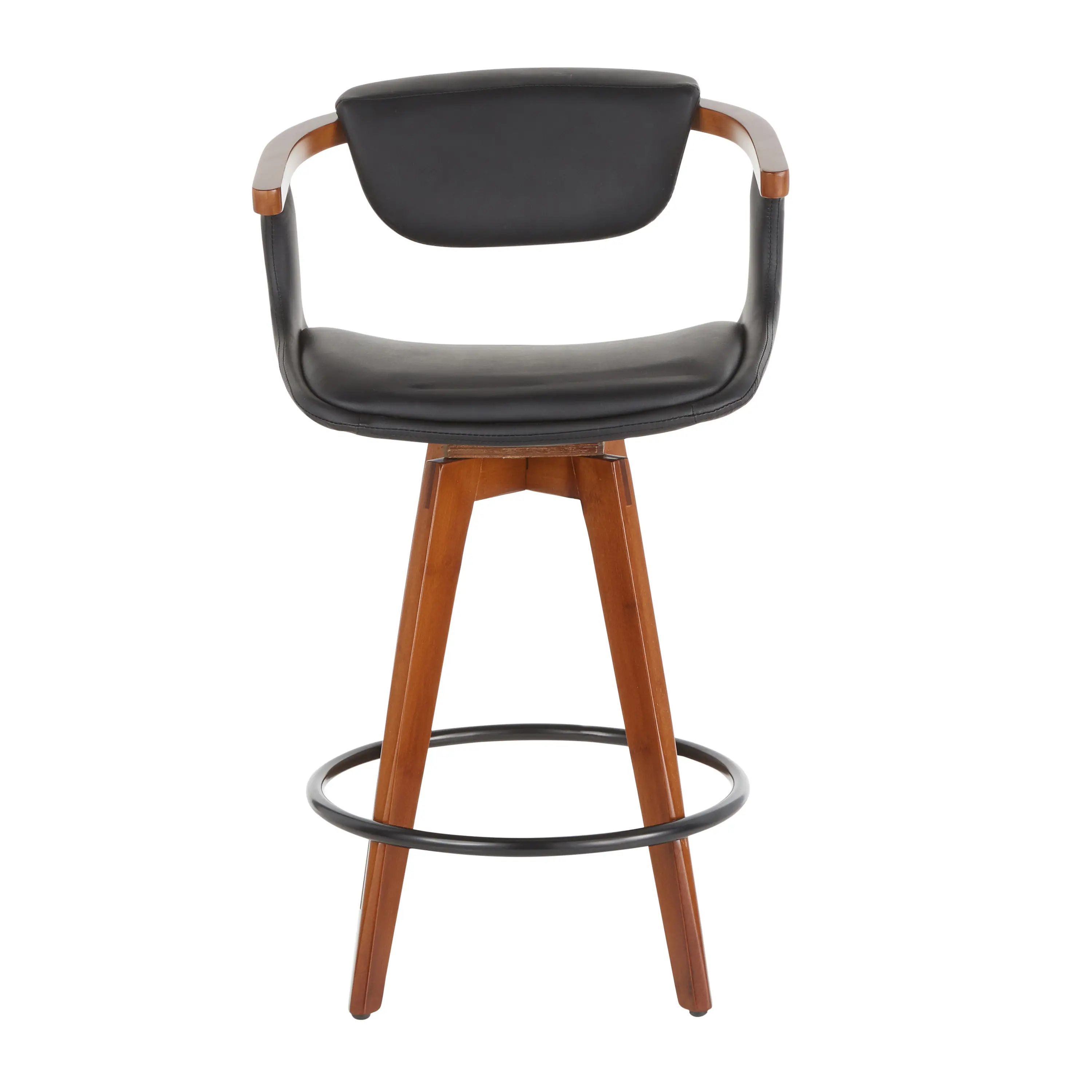 B26-ORACLE WLBK Oracle Black and Brown Counter Height Stool-3