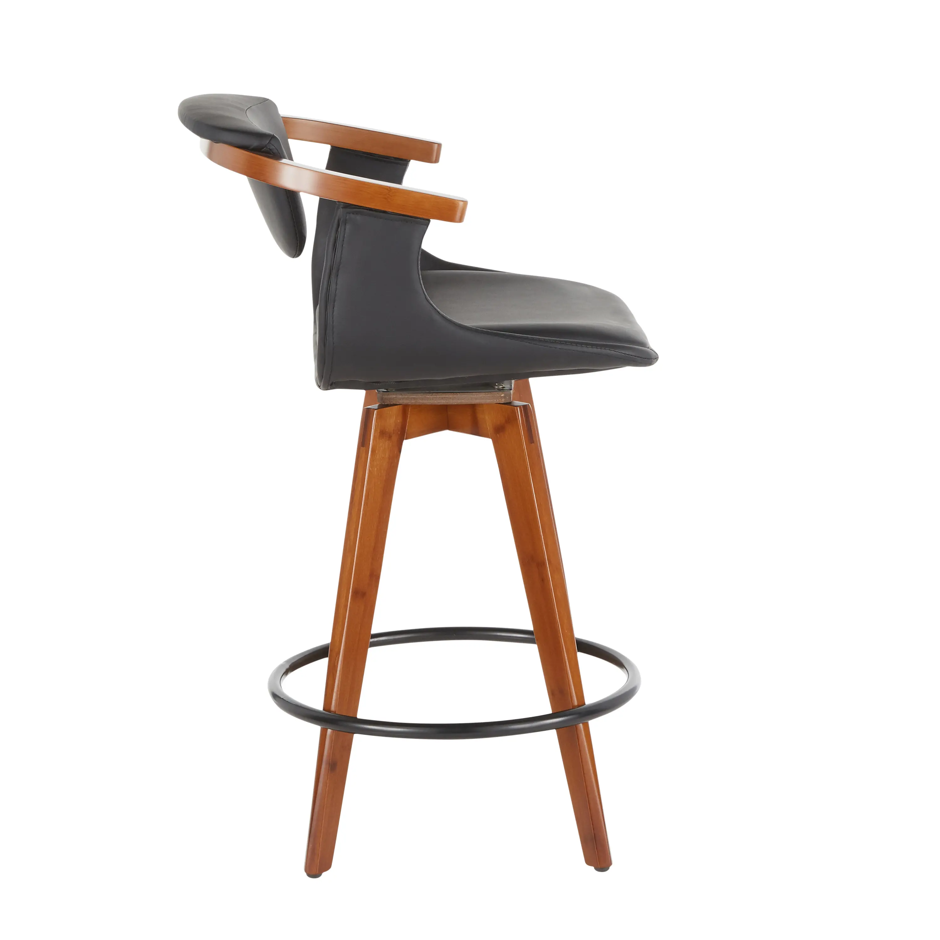 B26-ORACLE WLBK Oracle Black and Brown Counter Height Stool-4