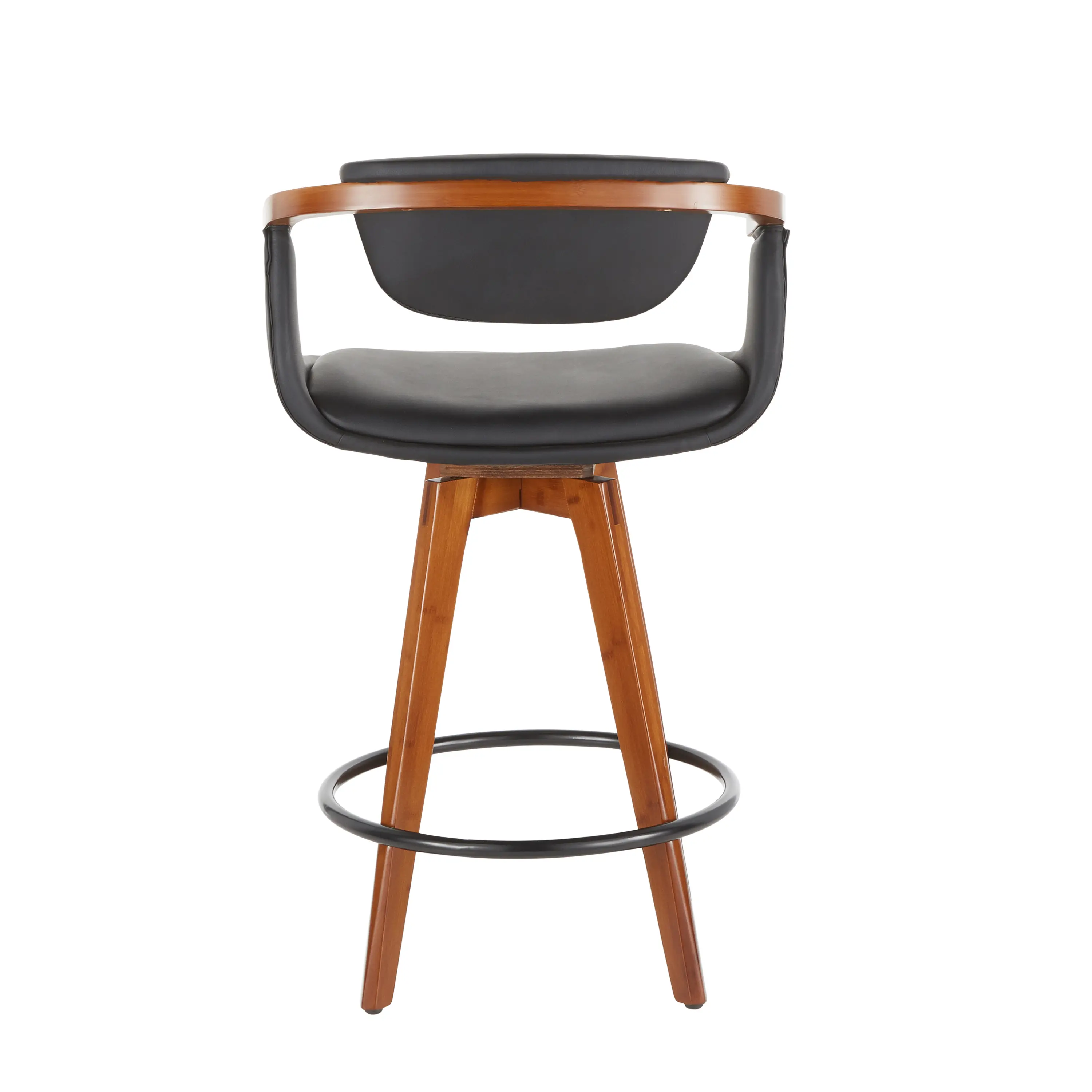 B26-ORACLE WLBK Oracle Black and Brown Counter Height Stool-6