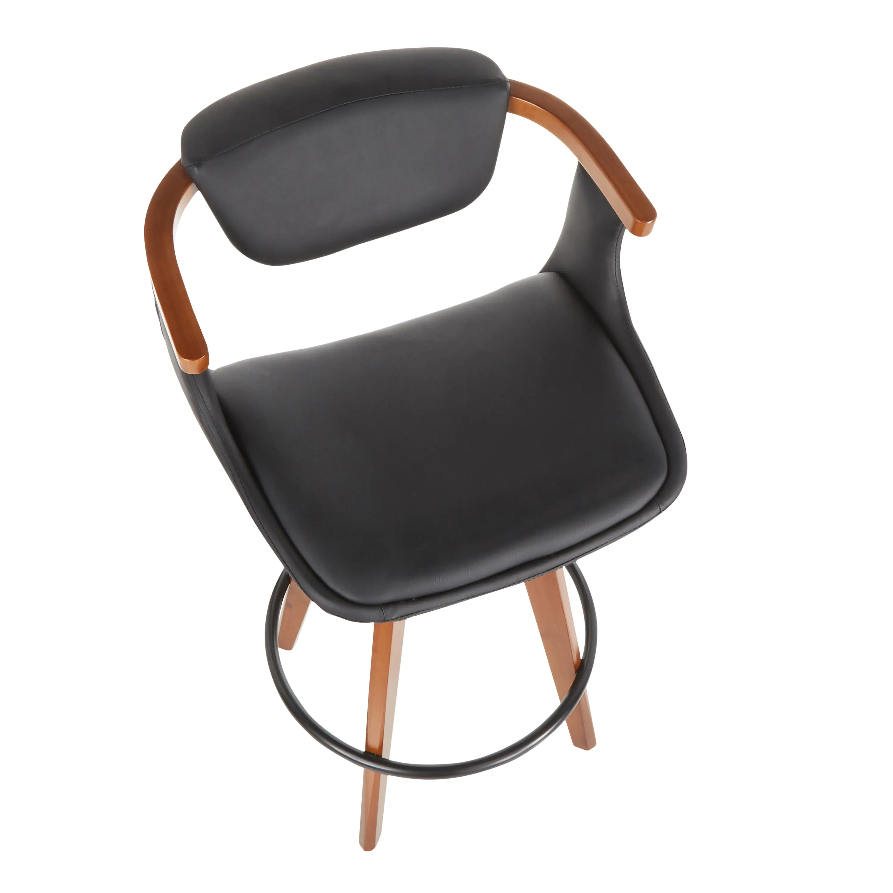 B26-ORACLE WLBK Oracle Black and Brown Counter Height Stool-7