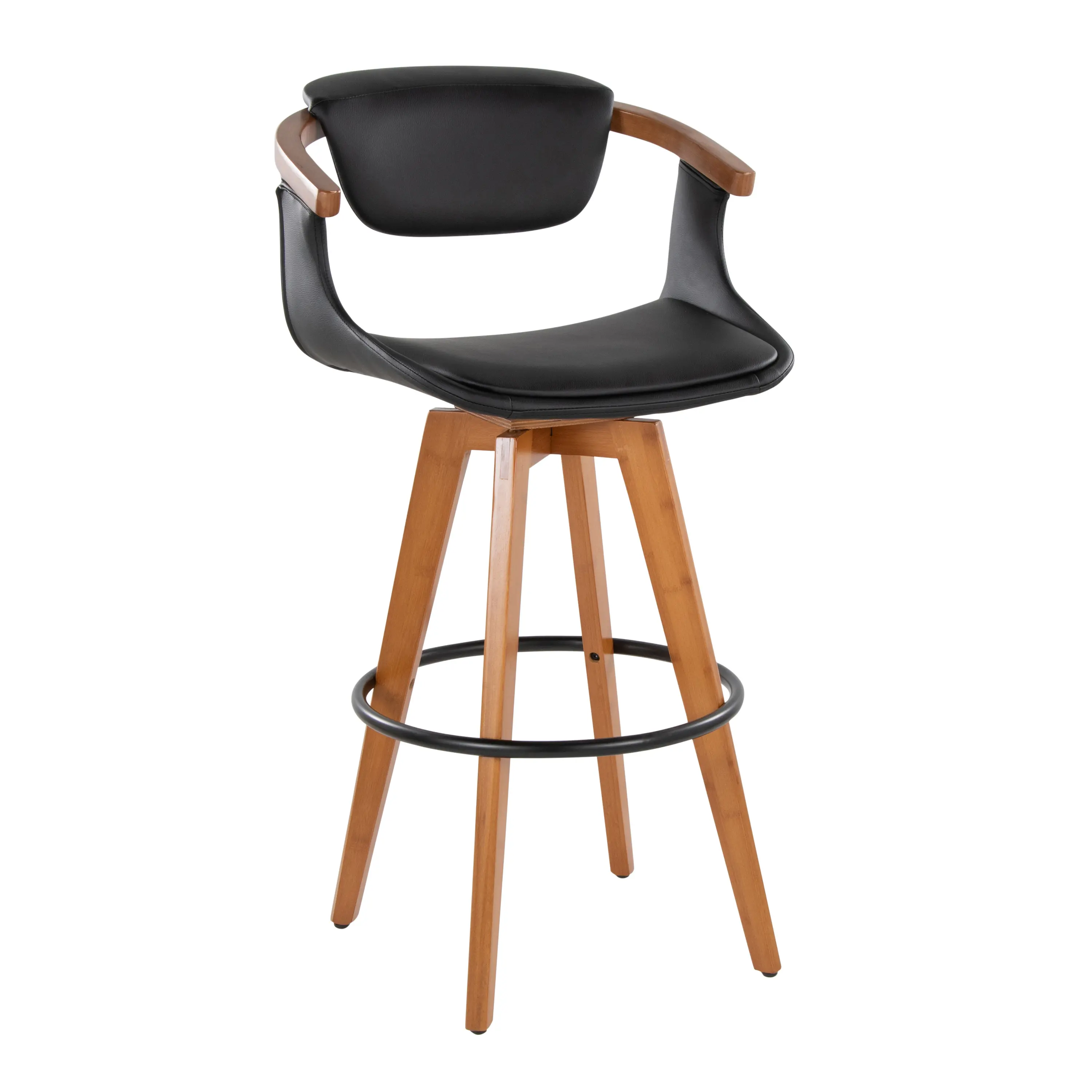 B30-ORACLEPU WLBK Oracle Black and Brown Barstool-1
