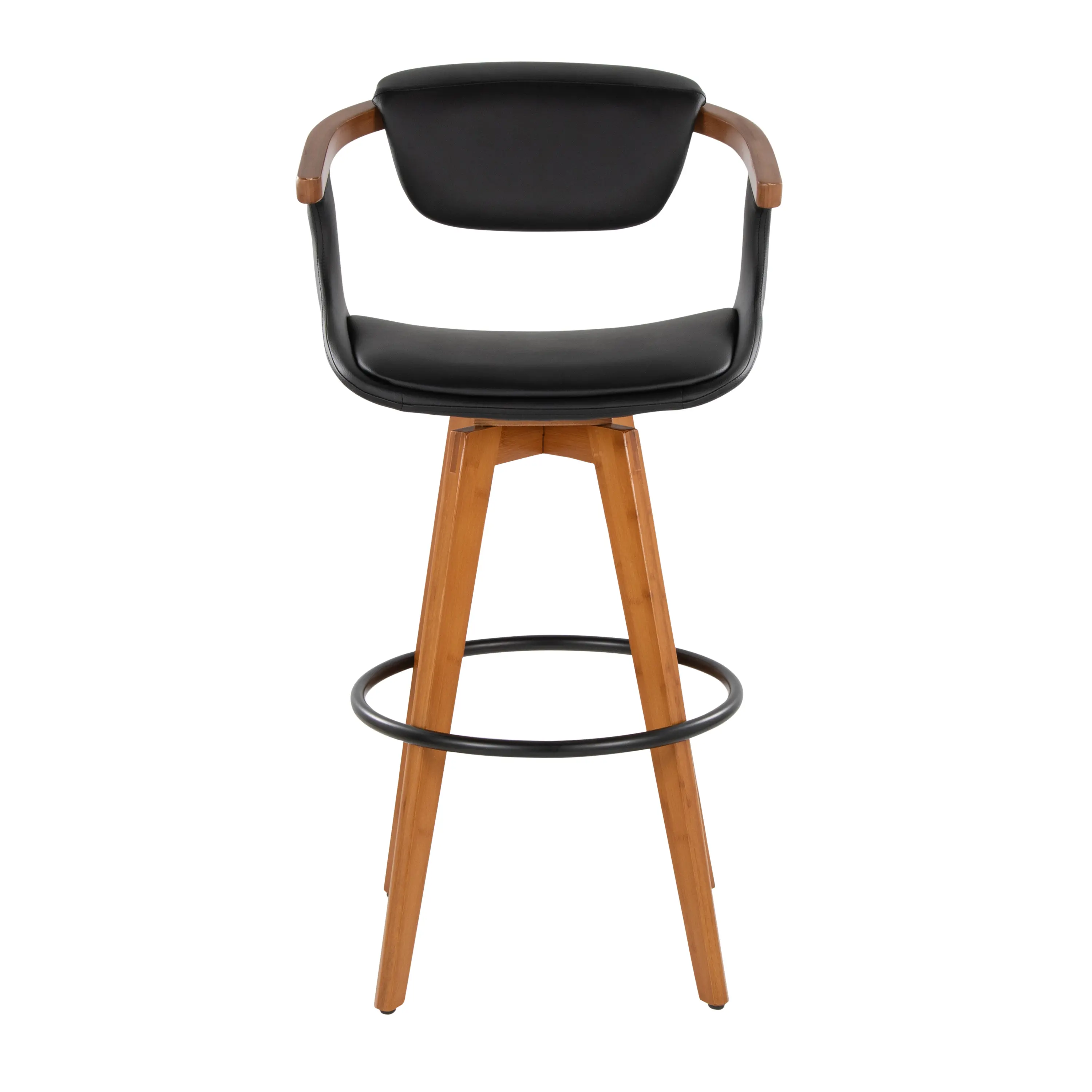B30-ORACLEPU WLBK Oracle Black and Brown Barstool-3