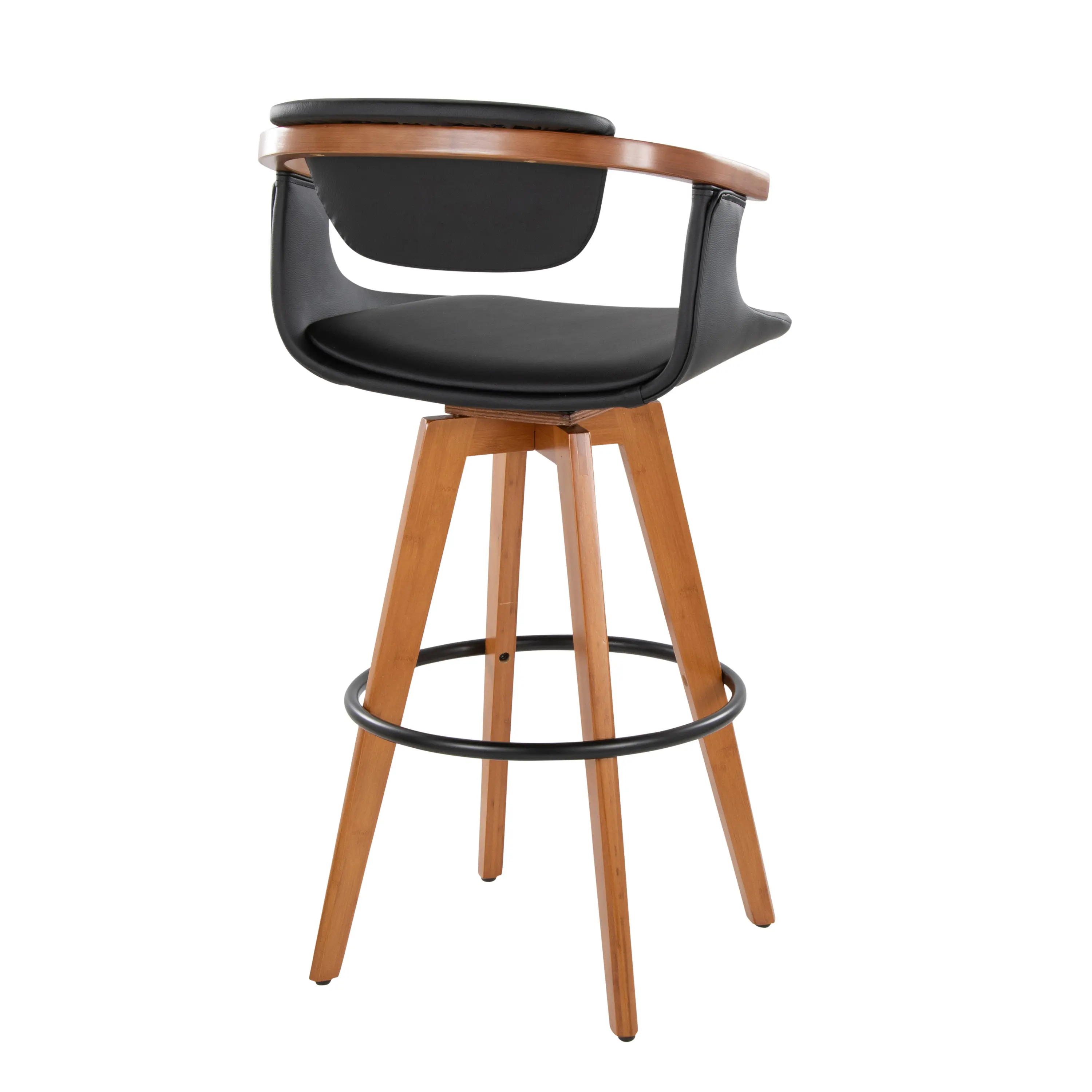 B30-ORACLEPU WLBK Oracle Black and Brown Barstool-5