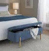 OT-DANIELLASTOR AUBU Daniella Blue Storage Bench