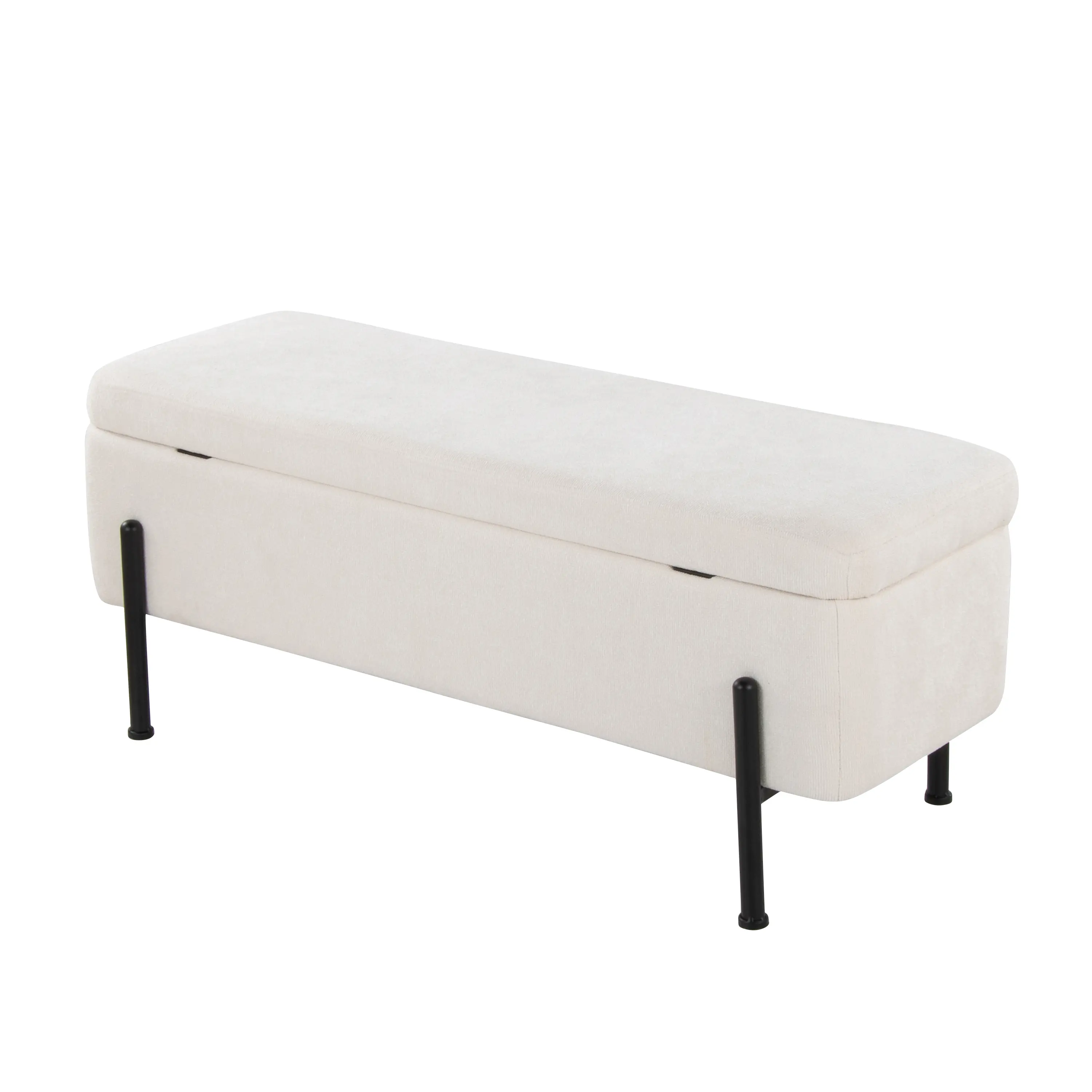 OT-DANIELLASTOR BKCRM Daniella White Storage Bench-5
