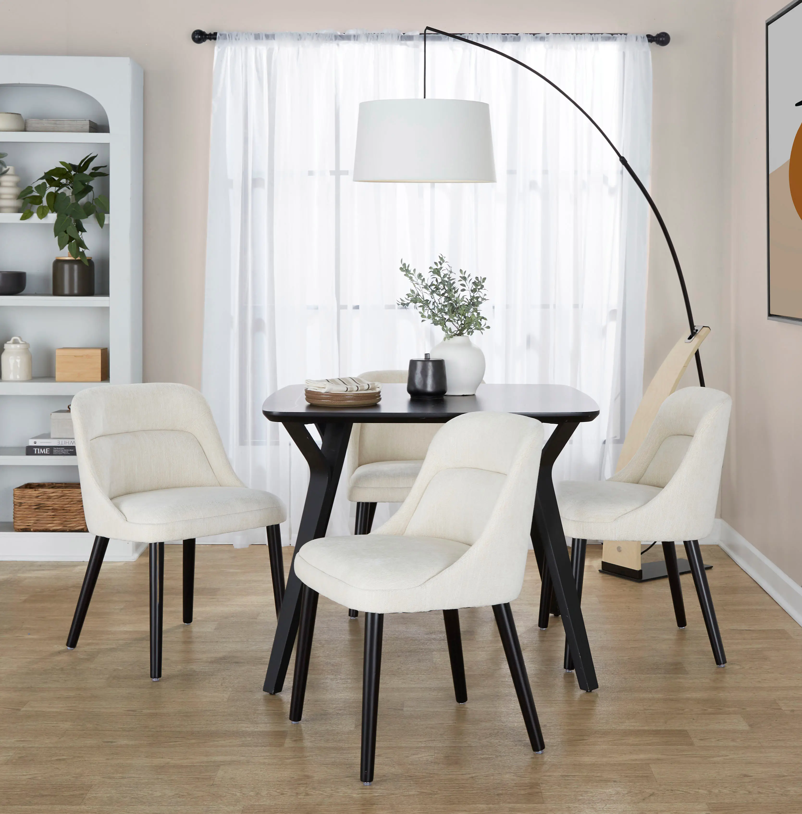CH-RINA BKCR2 Rina Cream Dining Chairs, Set of 2-2