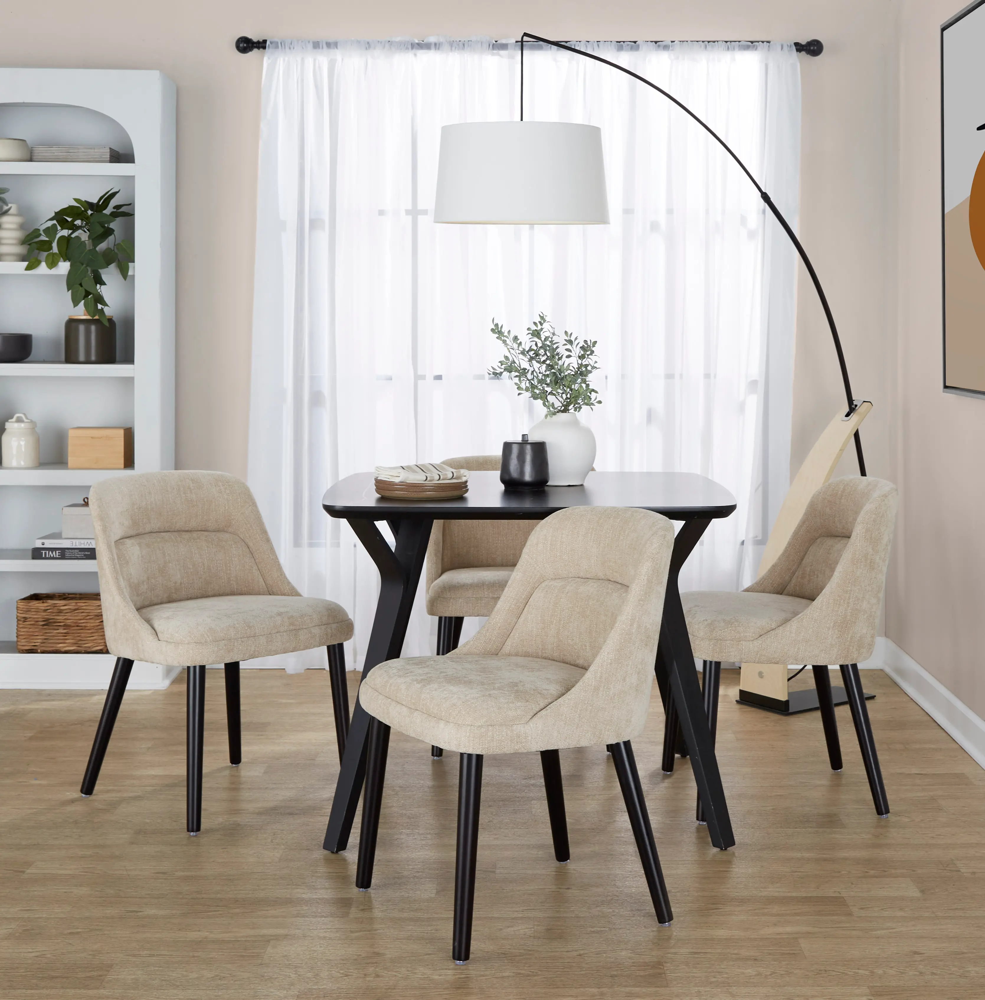 CH-RINA BKLBN2 Rina Light Brown Dining Chairs, Set of 2-2