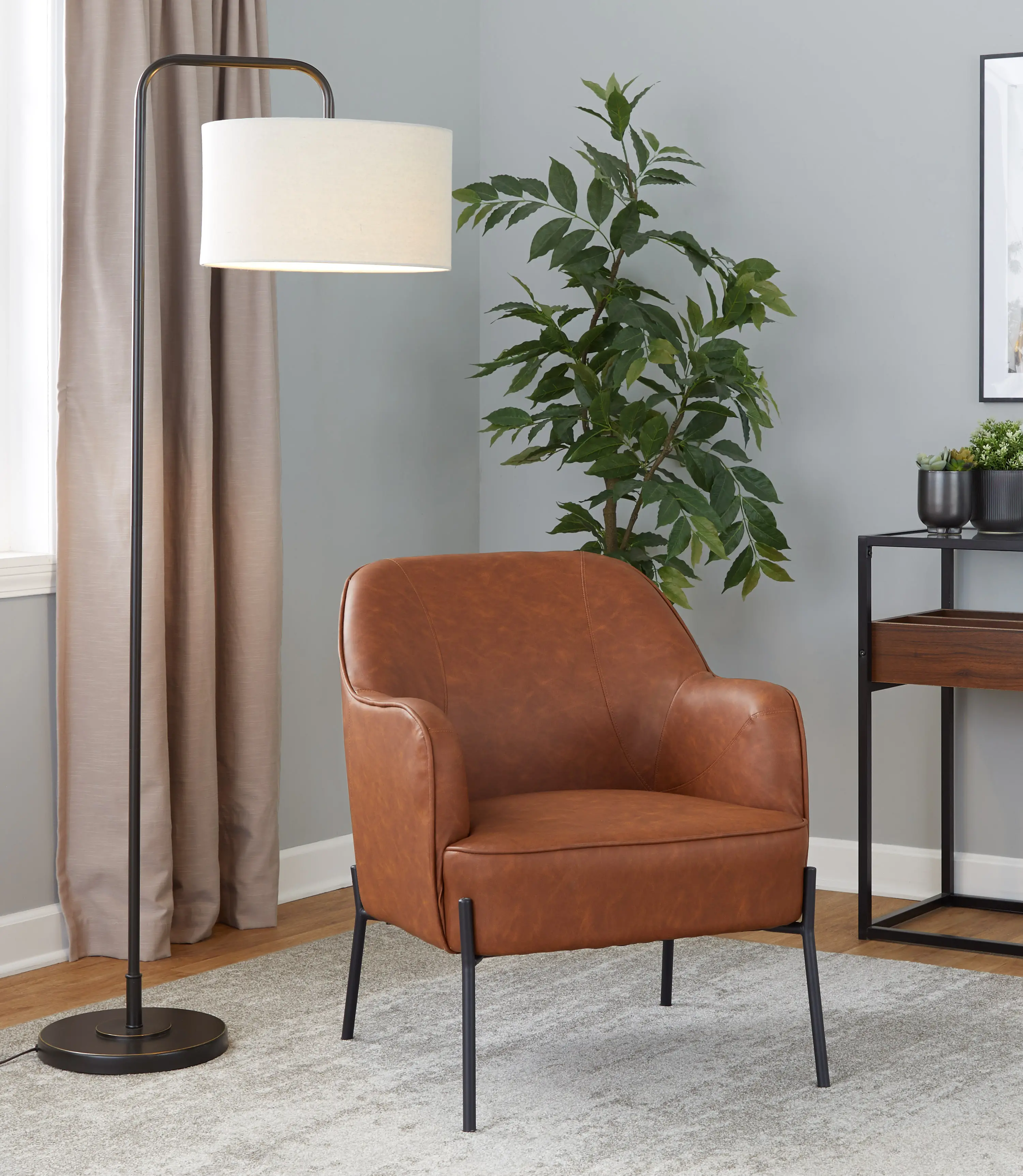 GFS64-PUCK ORBNA Puck Black 63 Metal Floor Lamp-1