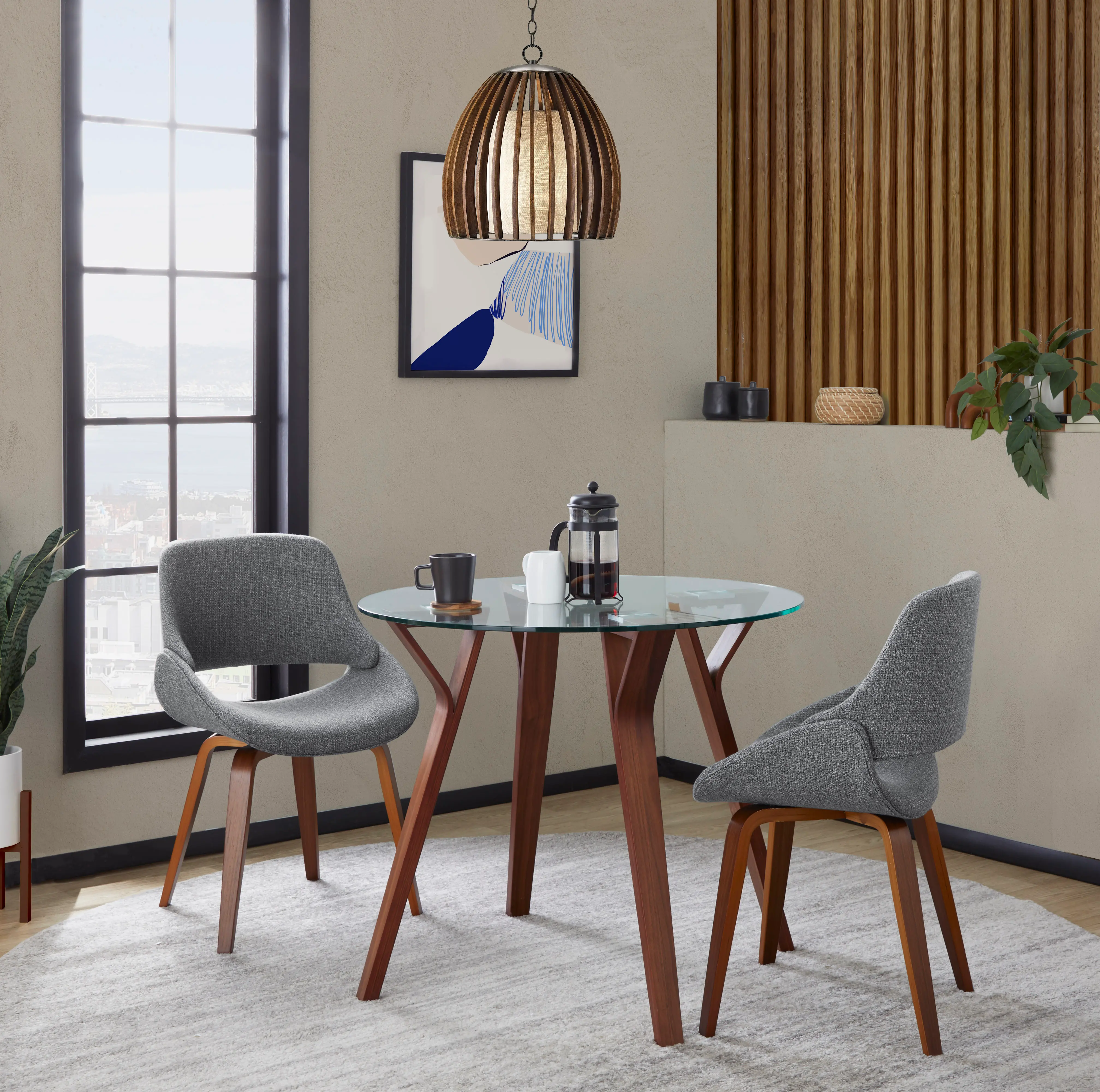 DS3-FOLIARNDWLCL+2FBCOWLGY Folia 3 Piece Dining Set-1