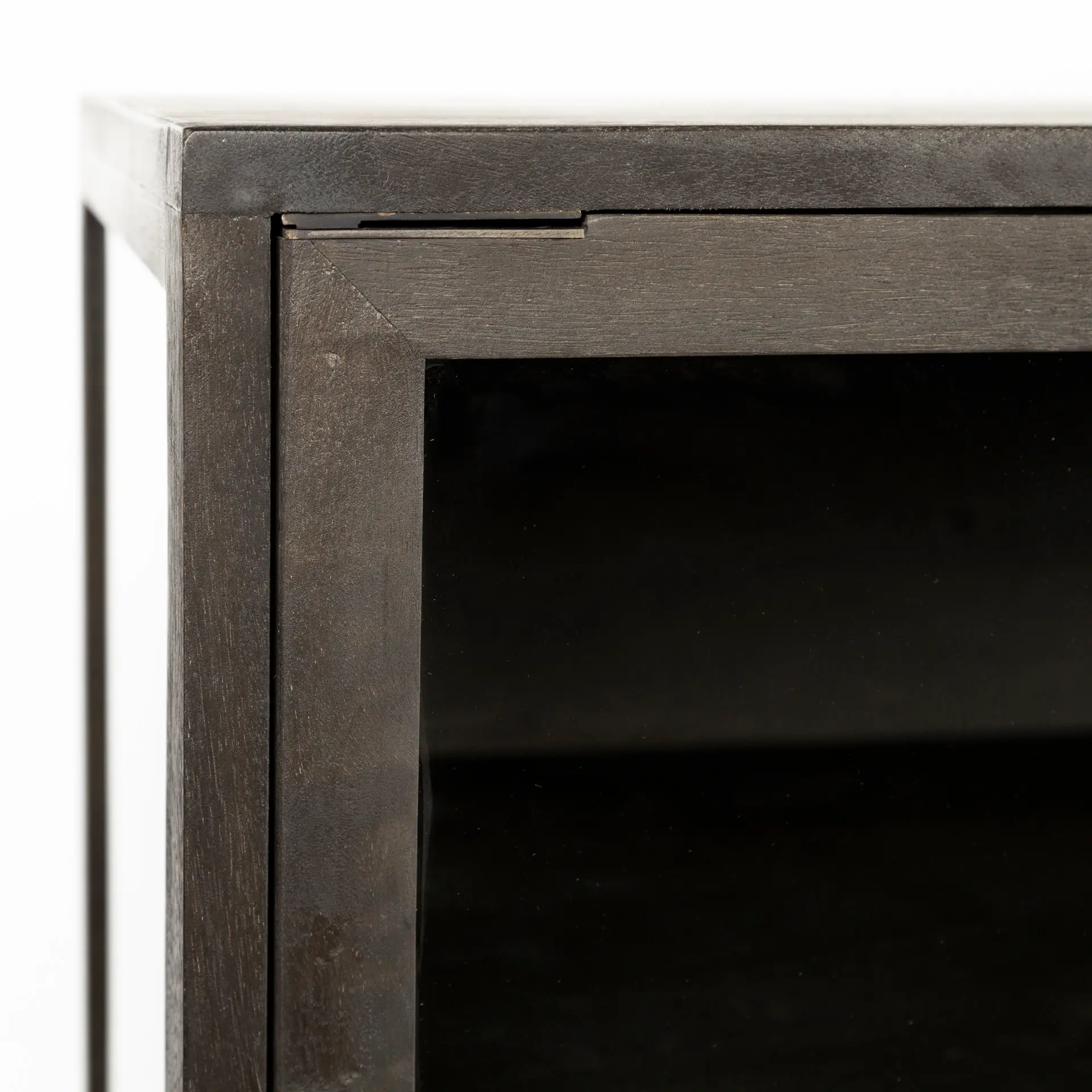 Arelius Black-Brown Glass Door Accent Cabinet-8