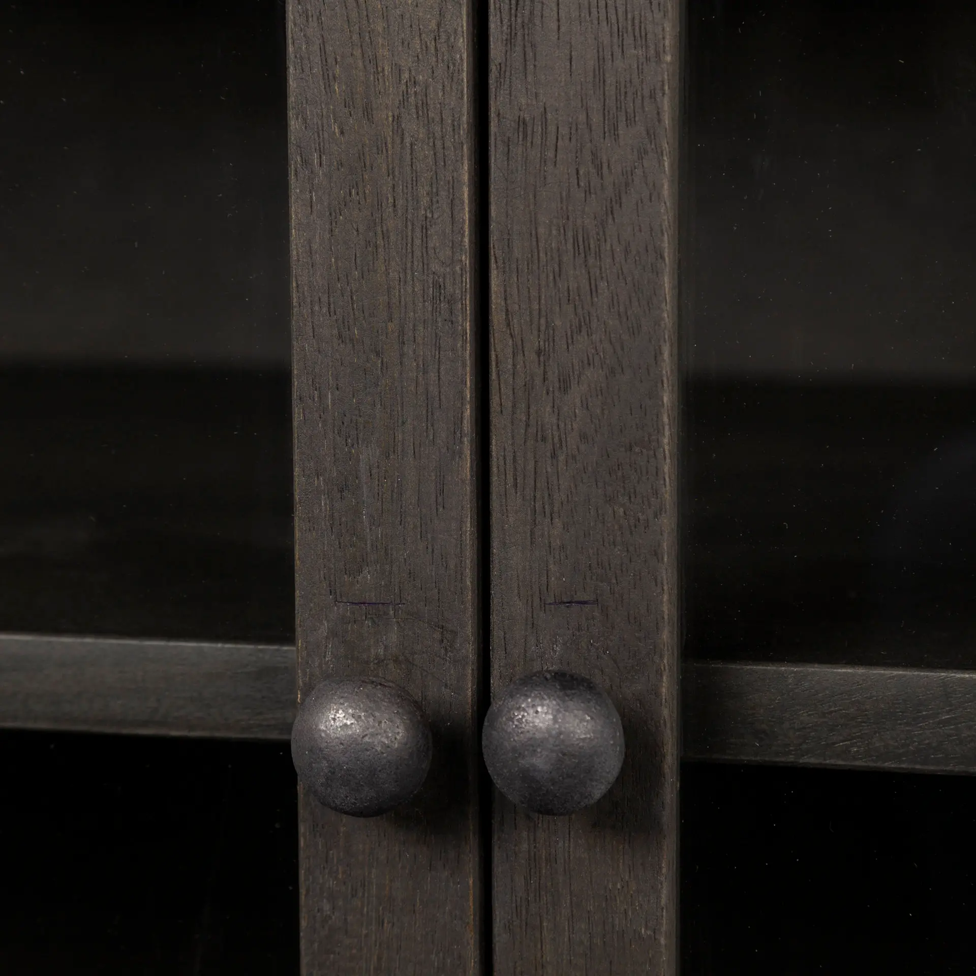 Arelius Black-Brown Glass Door Accent Cabinet-9