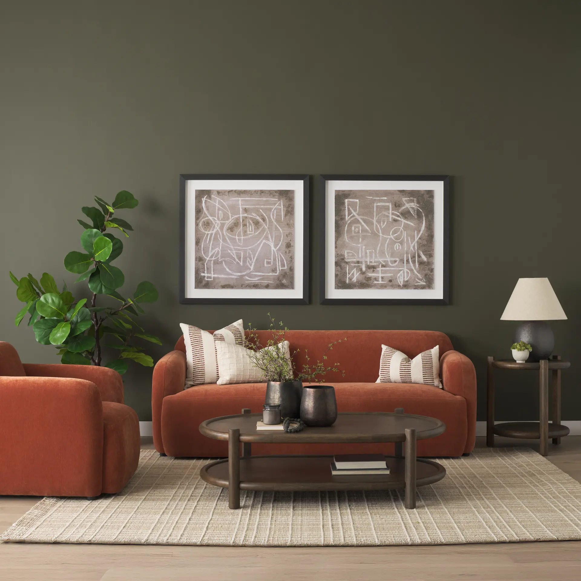 Romi Dark Brown Wood Side Table-2