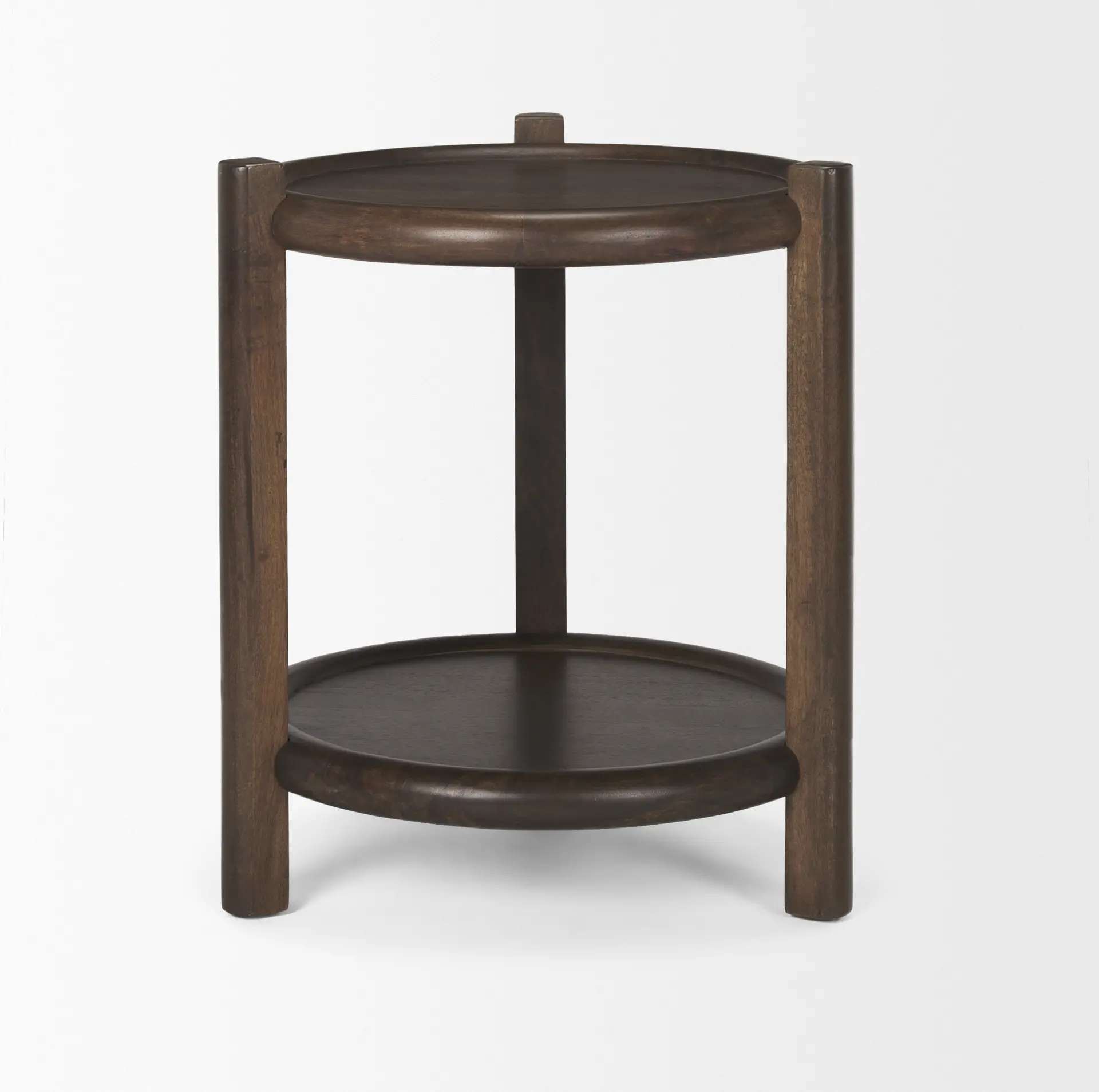 Romi Dark Brown Wood Side Table-6