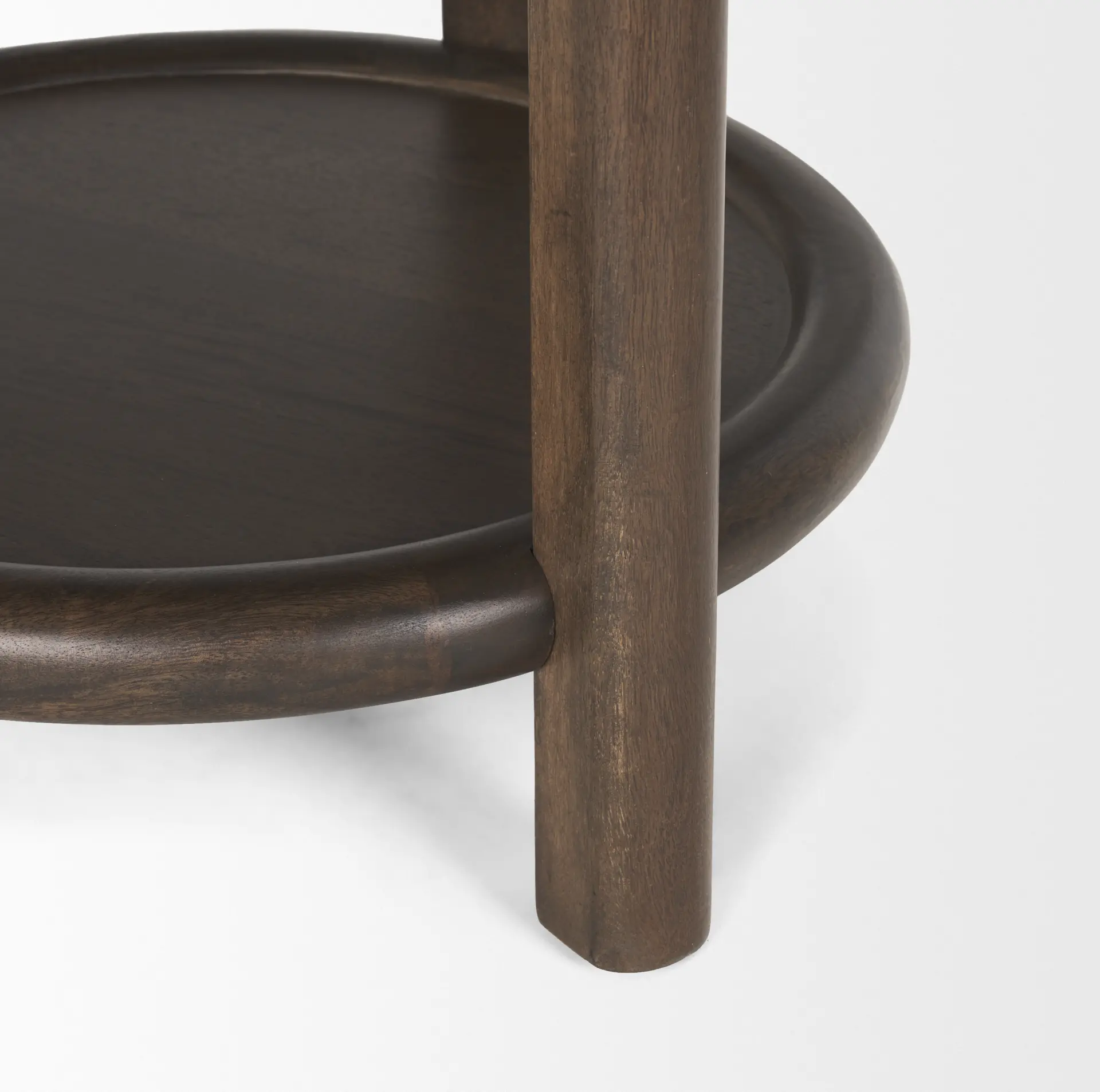 Romi Dark Brown Wood Side Table-9