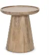 Takoda Light Brown Wood Tapered Drum Accent Table