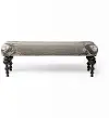 Alhambra Upholstered Gray and Black Accent Bench