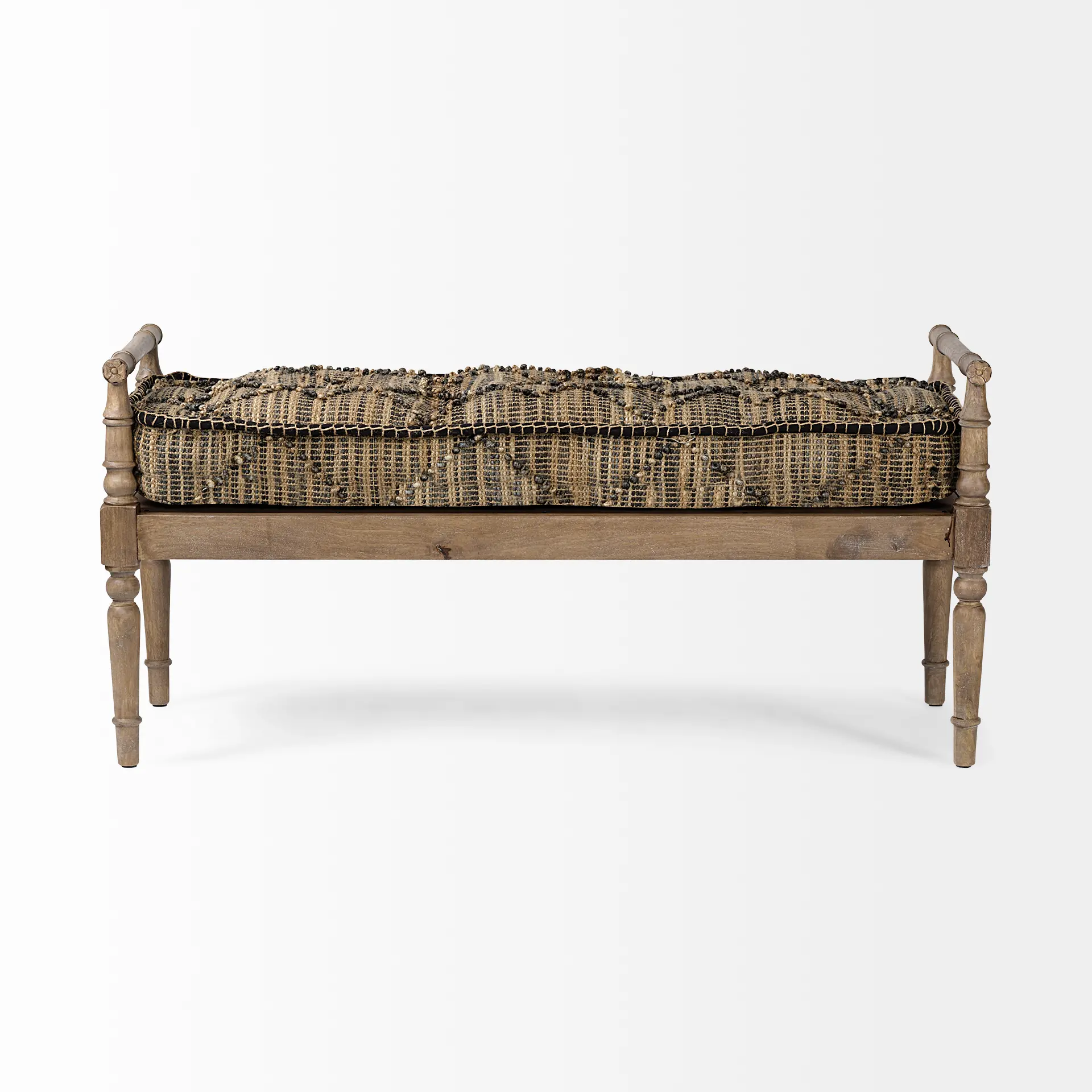 Fullerton II Jute Patterned Accent Bench-2