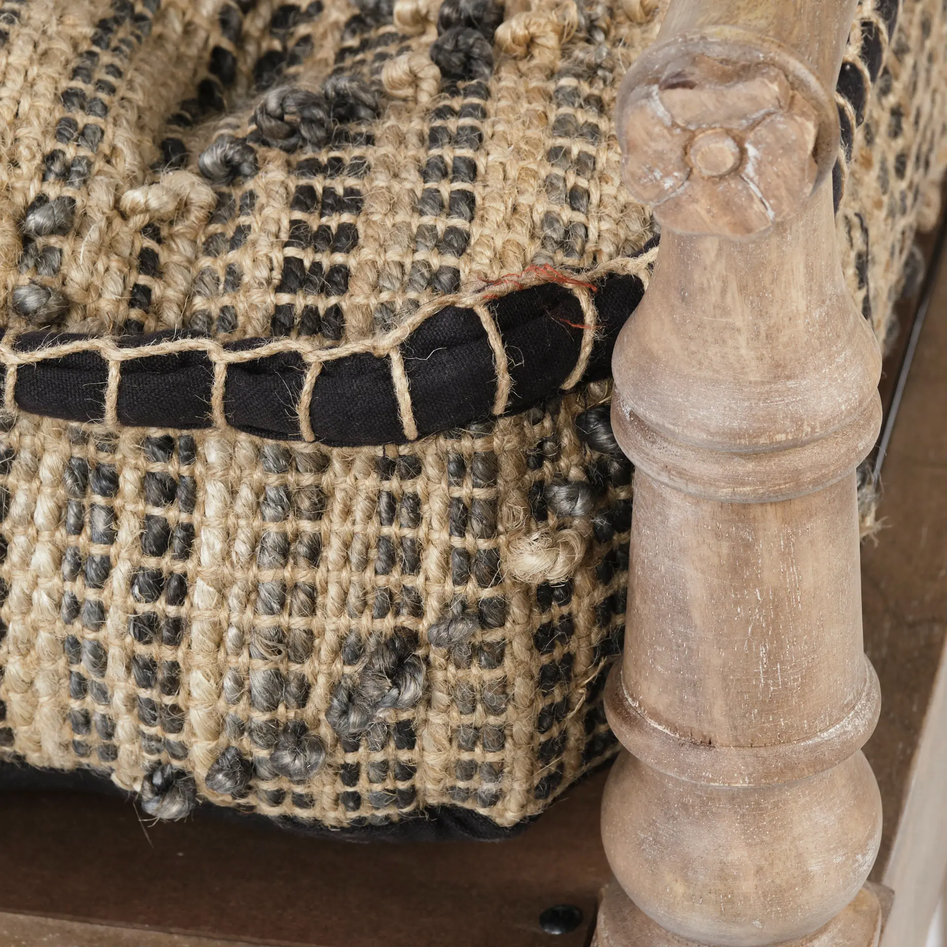 Fullerton II Jute Patterned Accent Bench-6