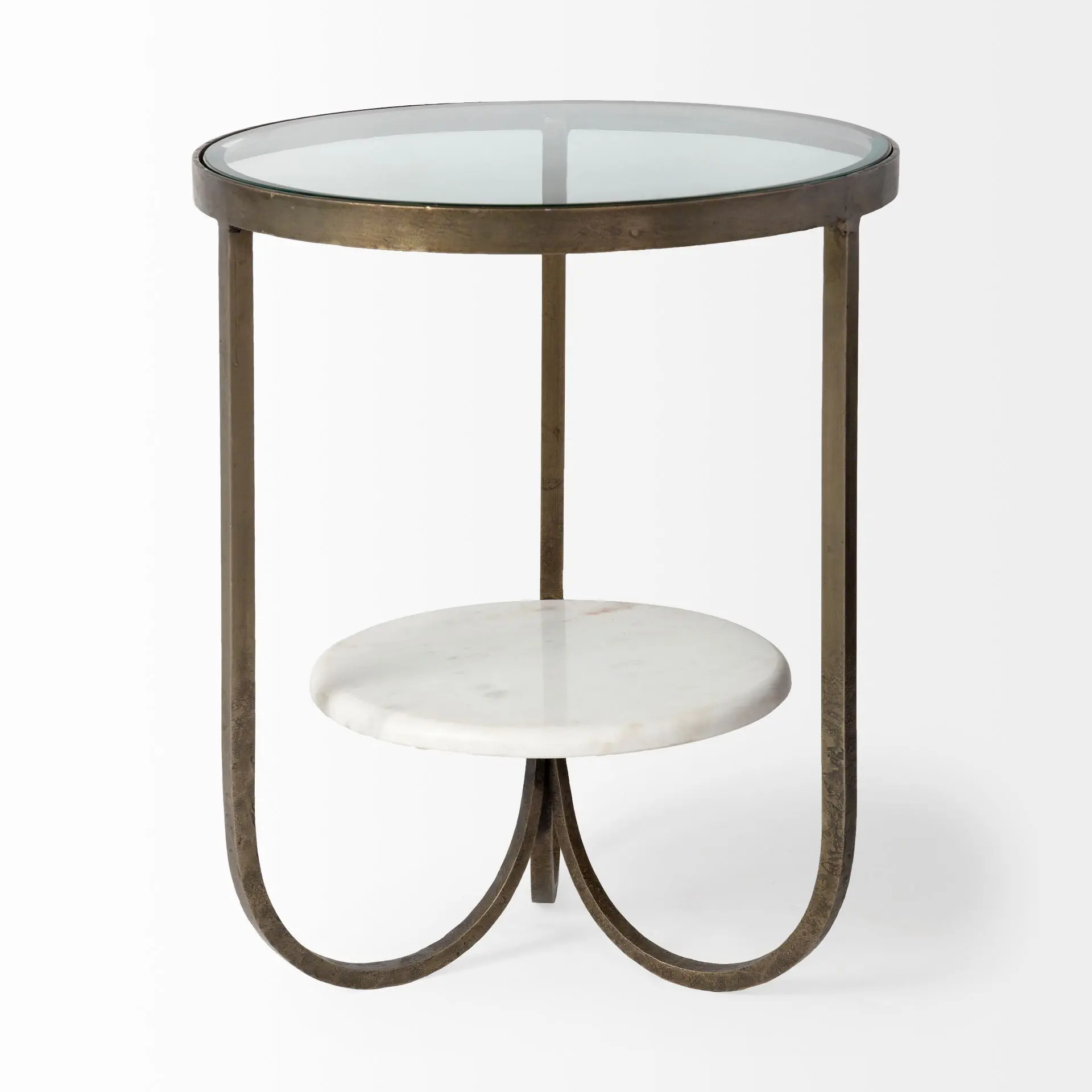 Reinhardt II 20 Round Glass and Marble Side Table-1
