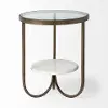 Reinhardt II 20 Round Glass and Marble Side Table