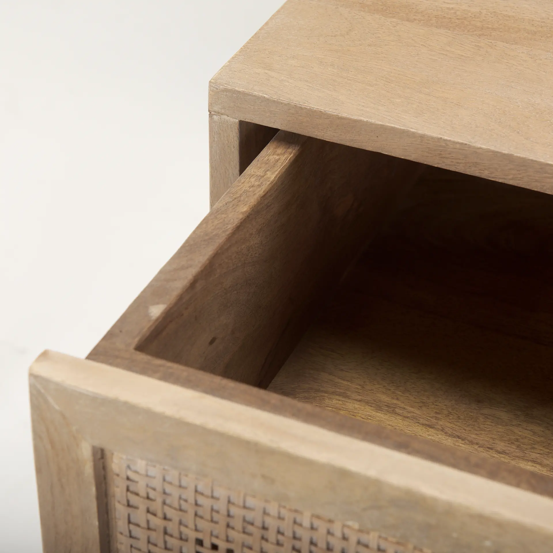 Grier Light Brown Cane End Table-10