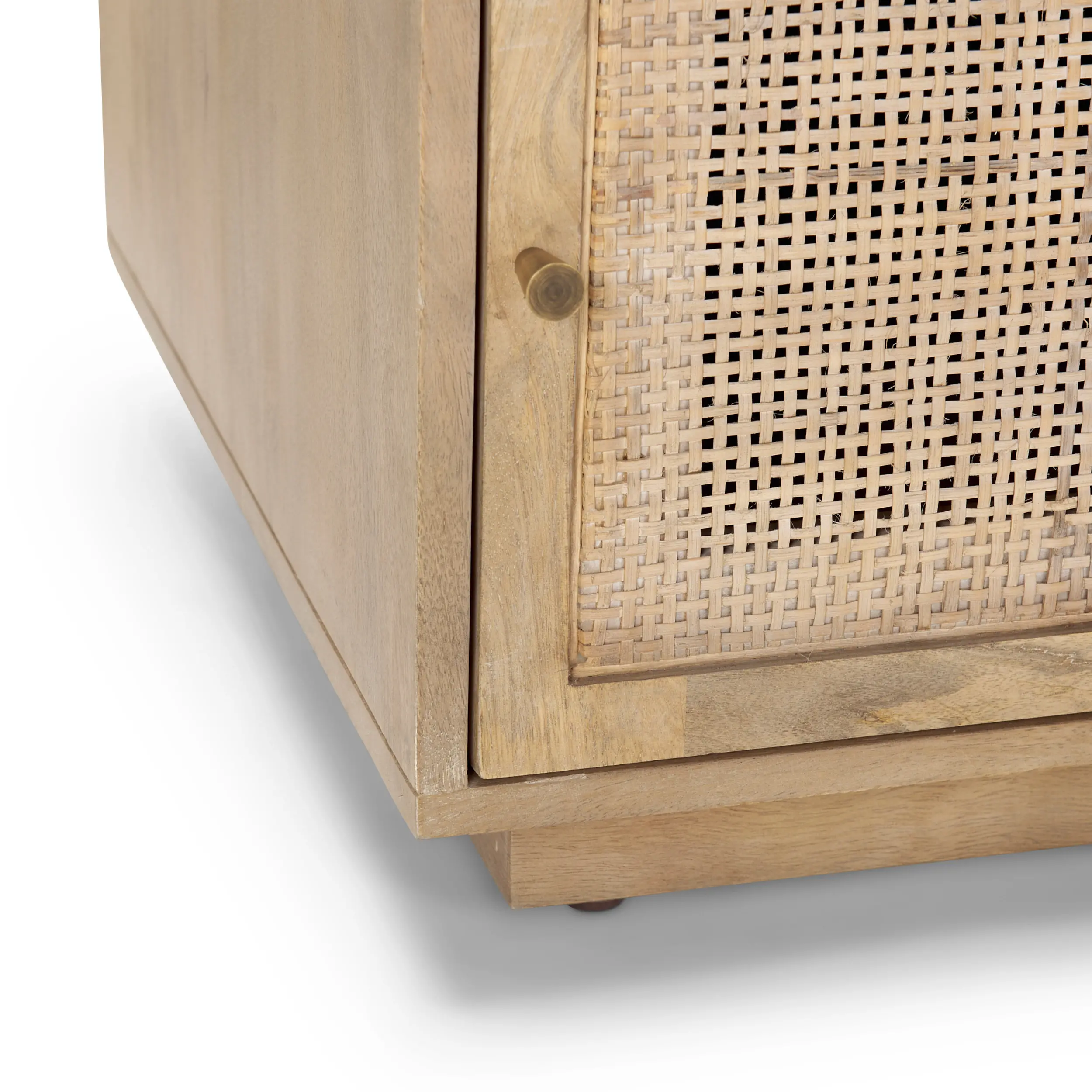 Grier Light Brown Cane End Table-12