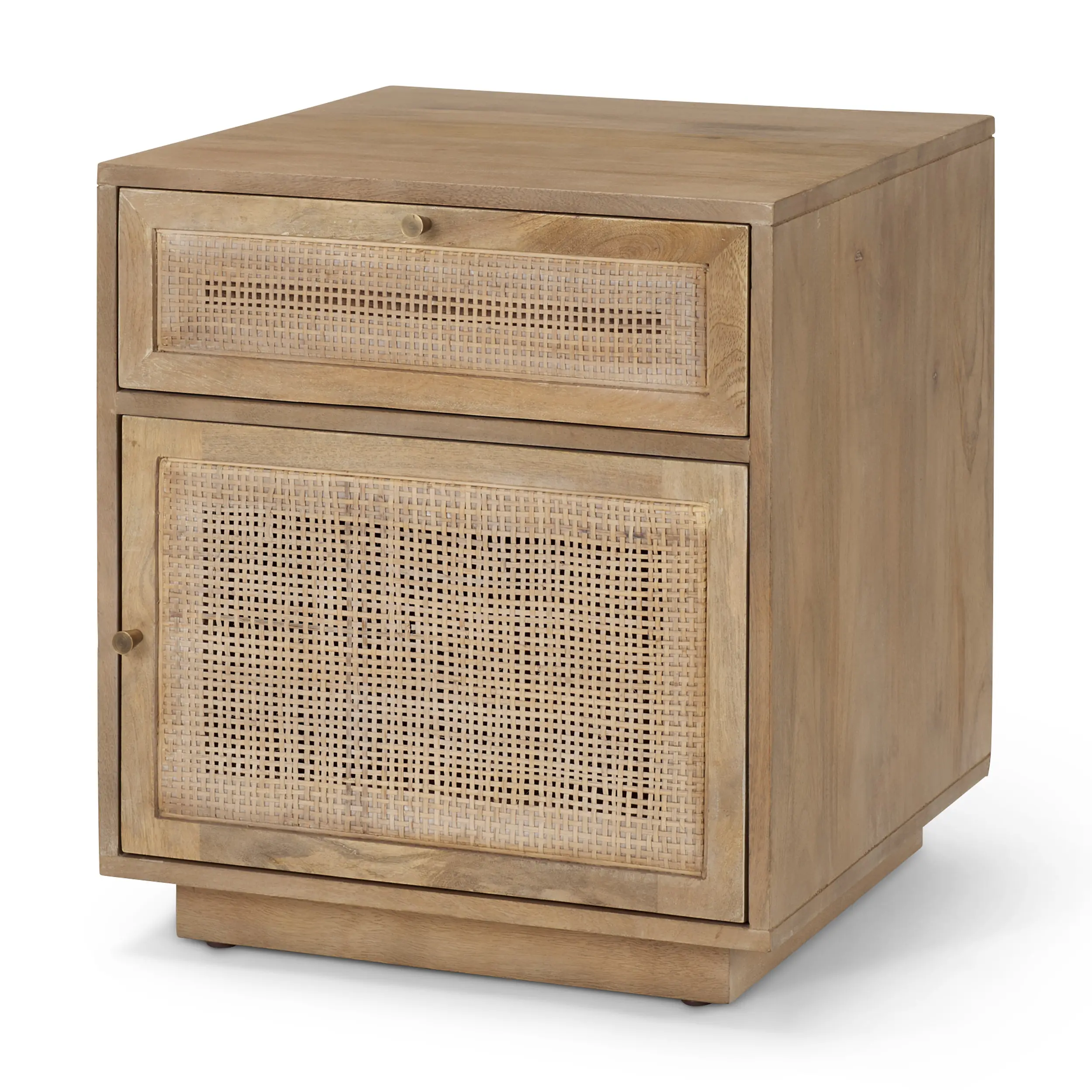 Grier Light Brown Cane End Table-3