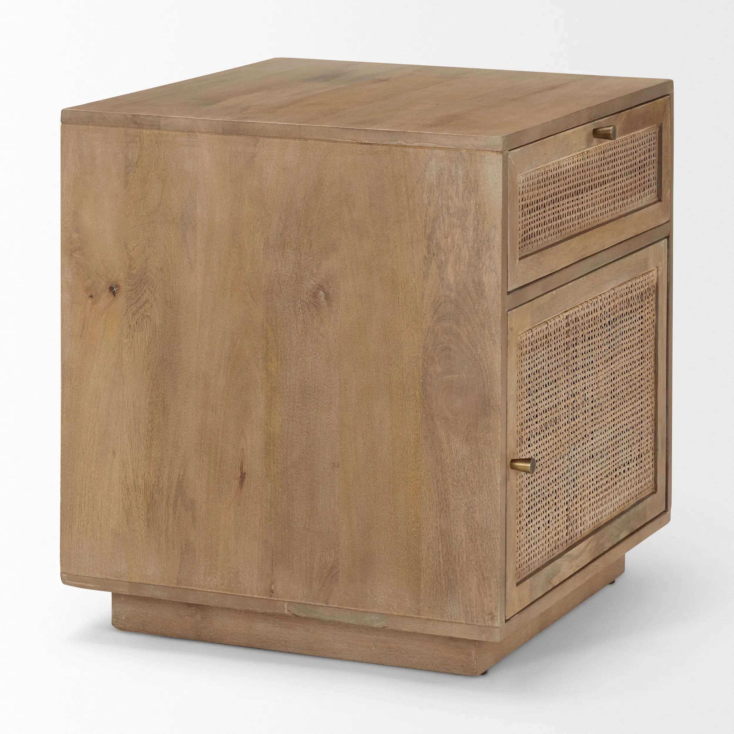 Grier Light Brown Cane End Table-7