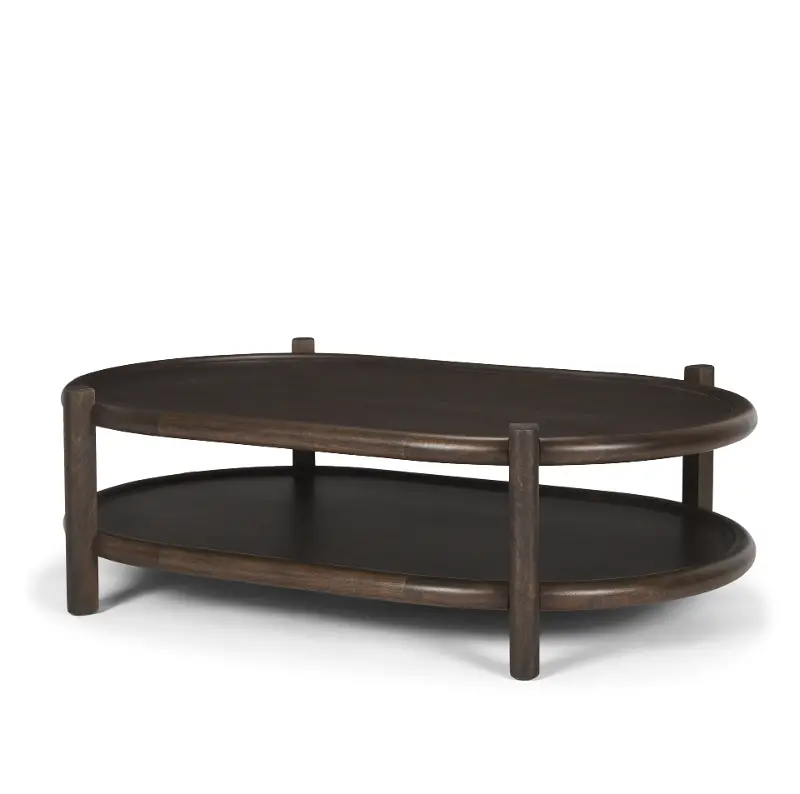 Romi Dark Brown Wood Coffee Table
