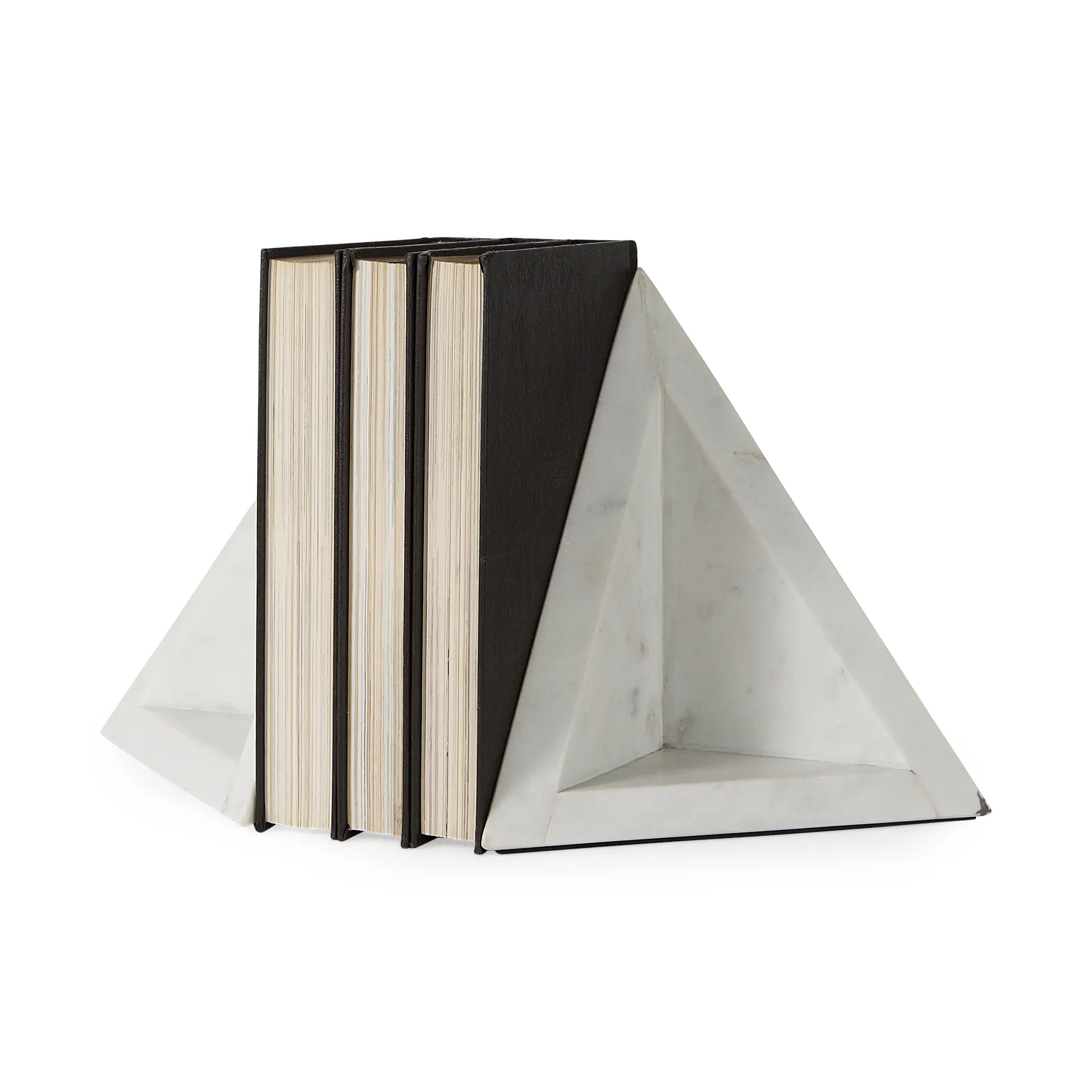 Sophia Marble Triangle Bookends-1