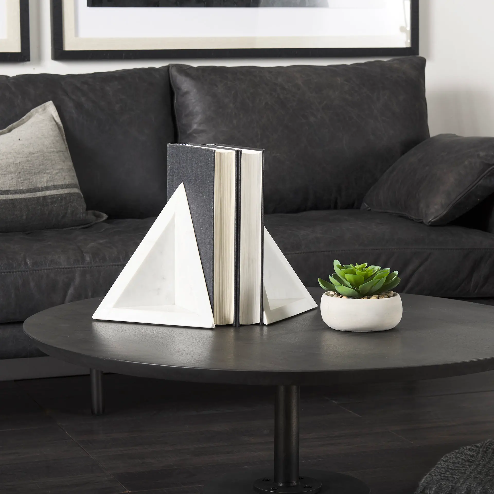Sophia Marble Triangle Bookends-2