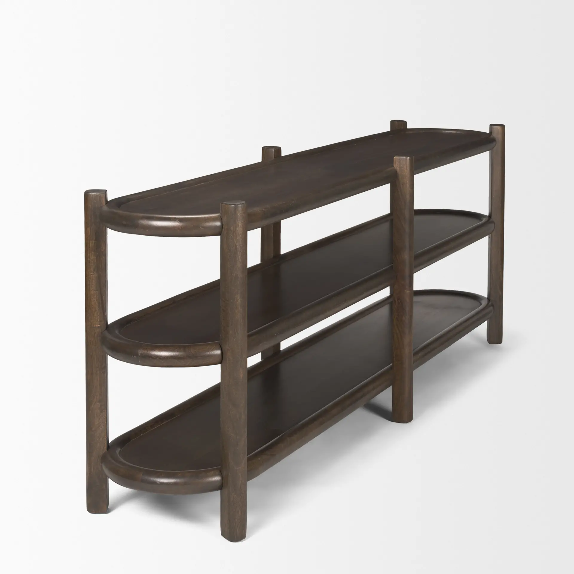 Romi Dark Brown Wood Console Table-2
