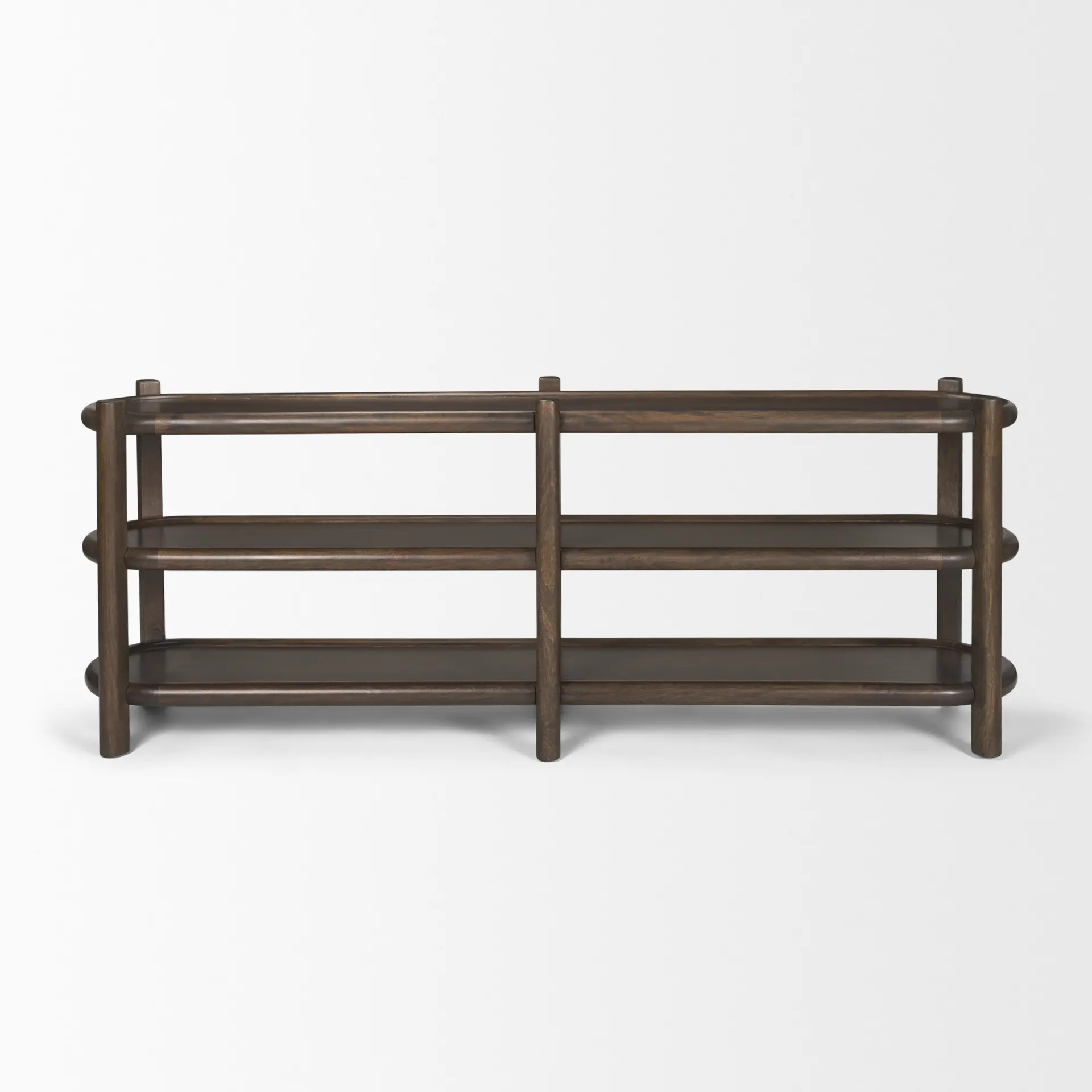 Romi Dark Brown Wood Console Table-4