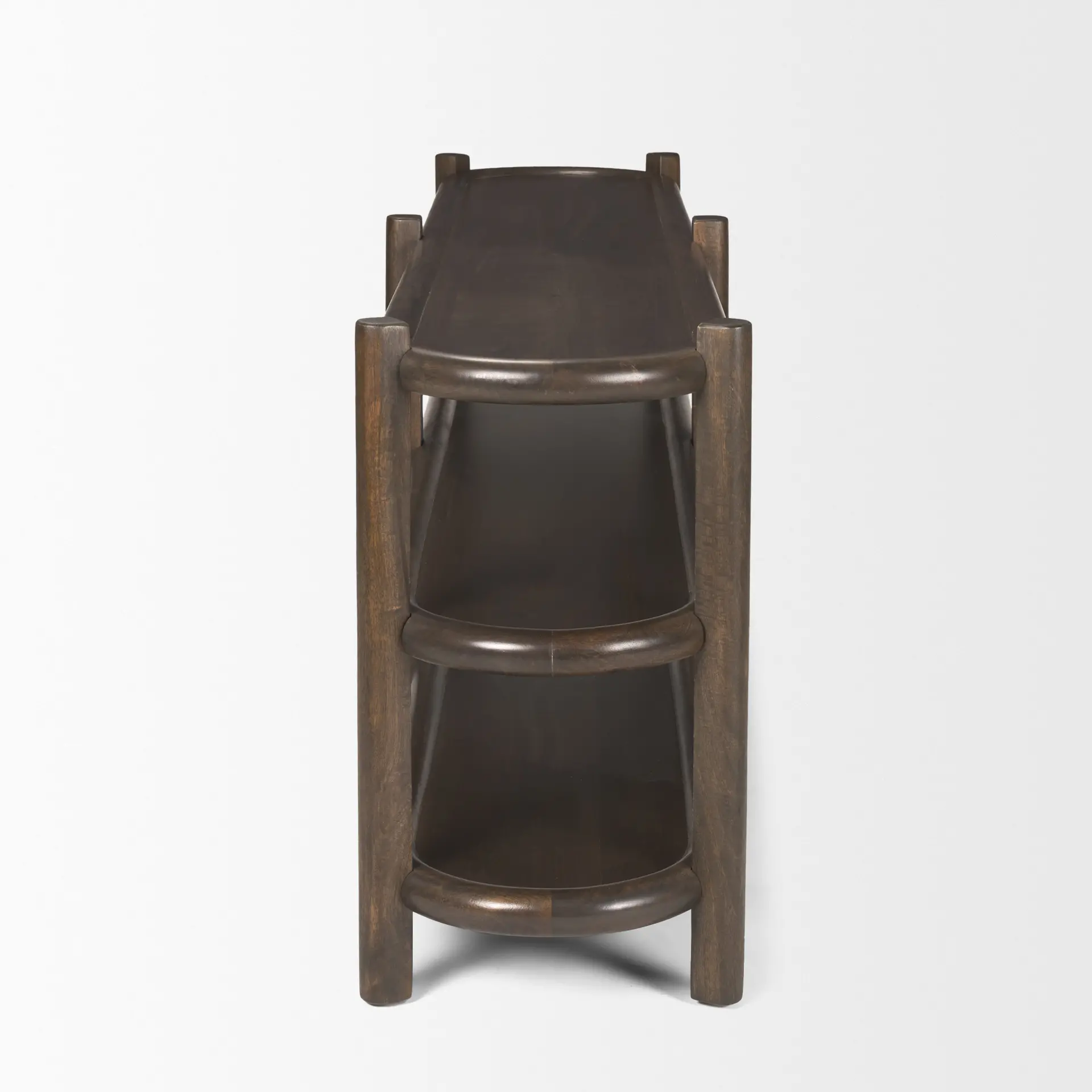 Romi Dark Brown Wood Console Table-5