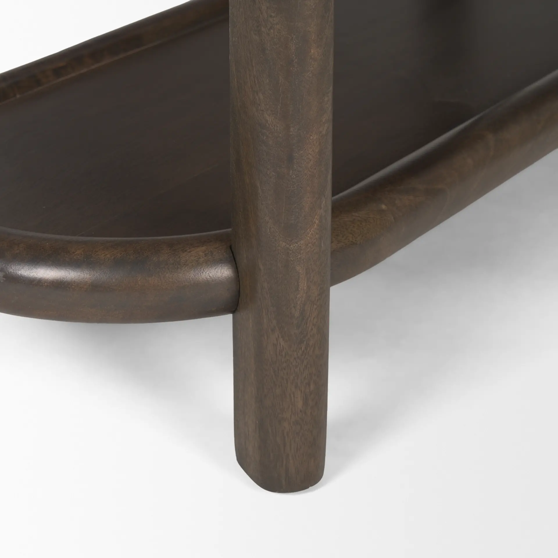 Romi Dark Brown Wood Console Table-9
